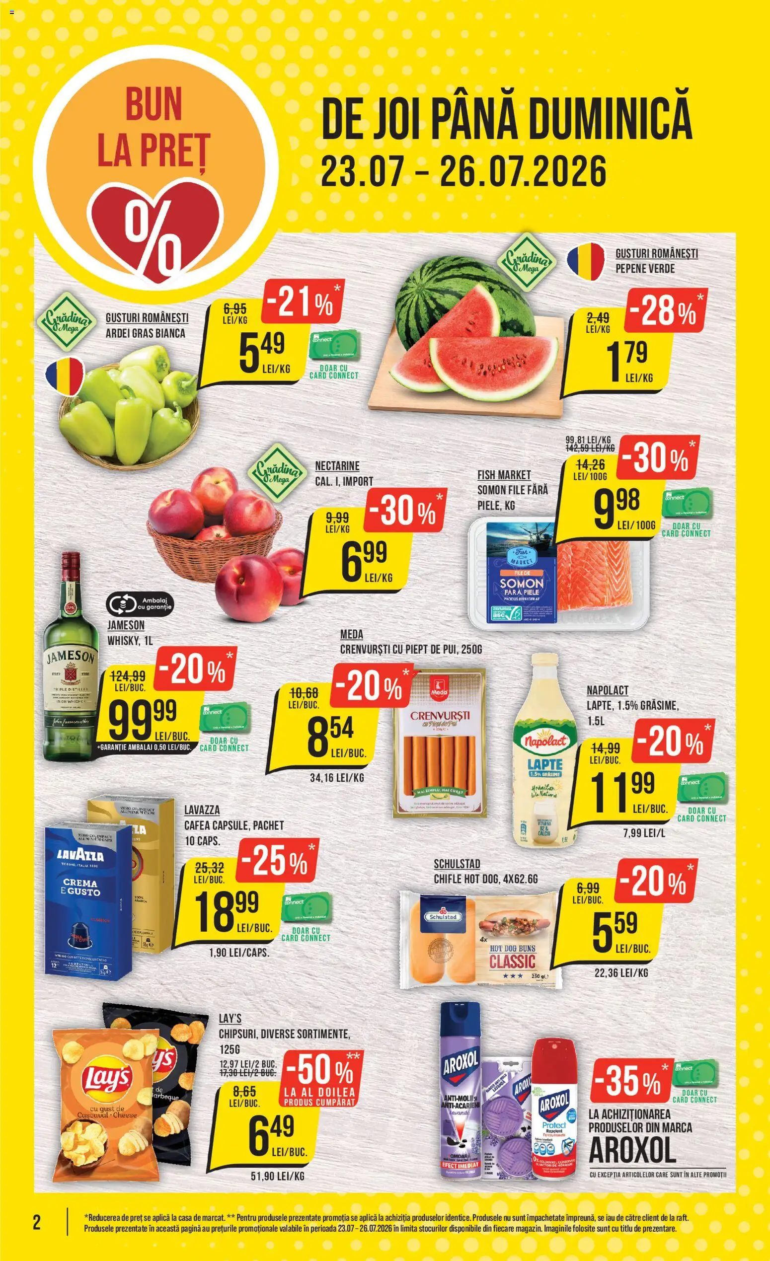 Catalog Mega Image 23 - 28 Iulie 2026 | Pagina 2 | Produse: Pepene Verde, Ardei, Cremă, Cacao