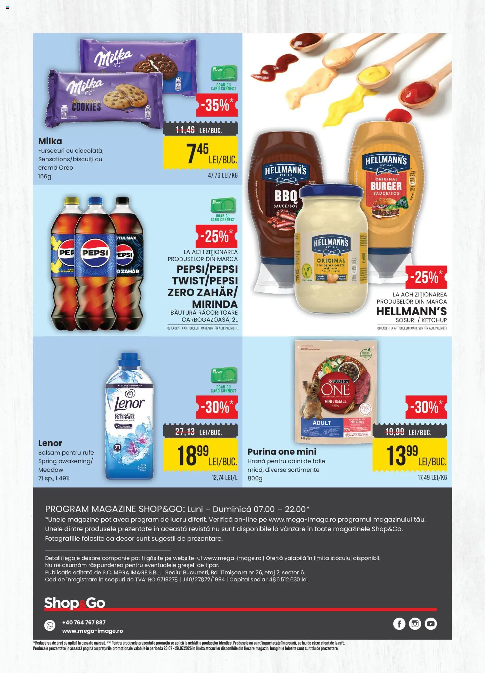 Catalog Mega Image 23 - 28 Iulie 2026 | Pagina 4 | Produse: Hrană pentru câini, Yorgan, Burger, Maioneză