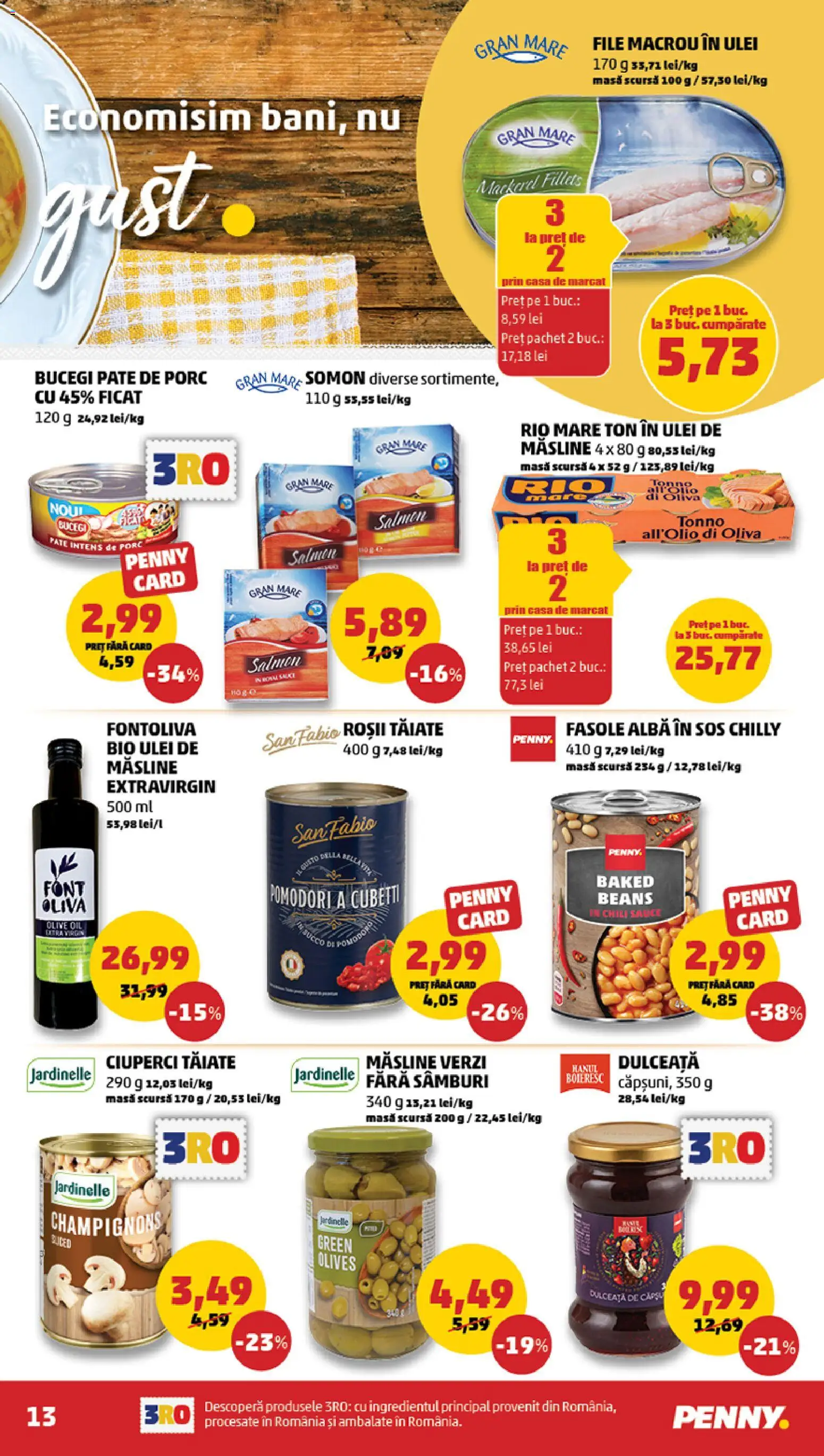 Catalog PENNY Market 22 - 27 Iulie 2026 | Pagina 13 | Produse: Pate, Ulei, Fasole albă, Sos