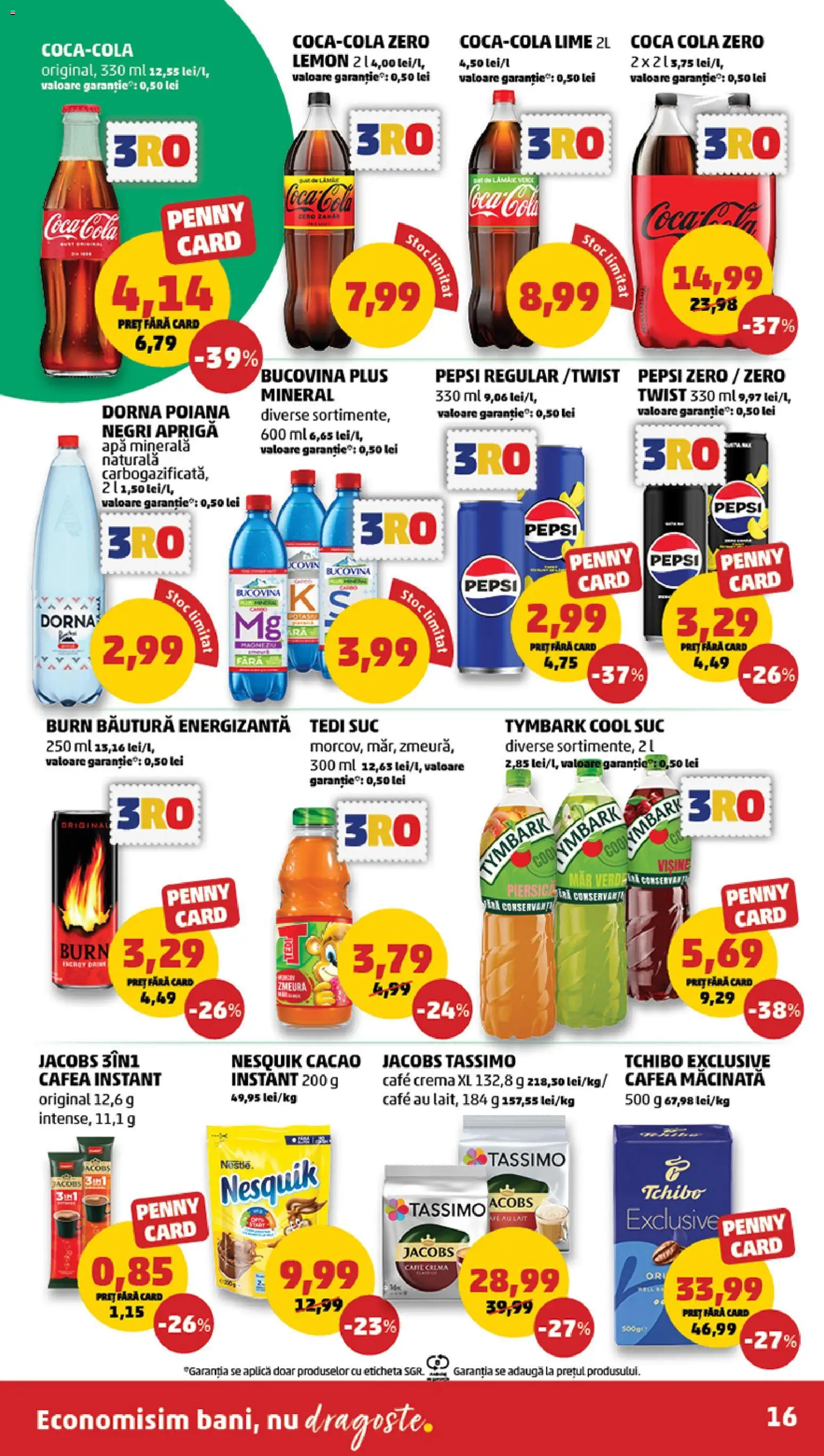 Catalog PENNY Market 22 - 27 Iulie 2026 | Pagina 16 | Produse: Lime, Cremă, Suc, Apă