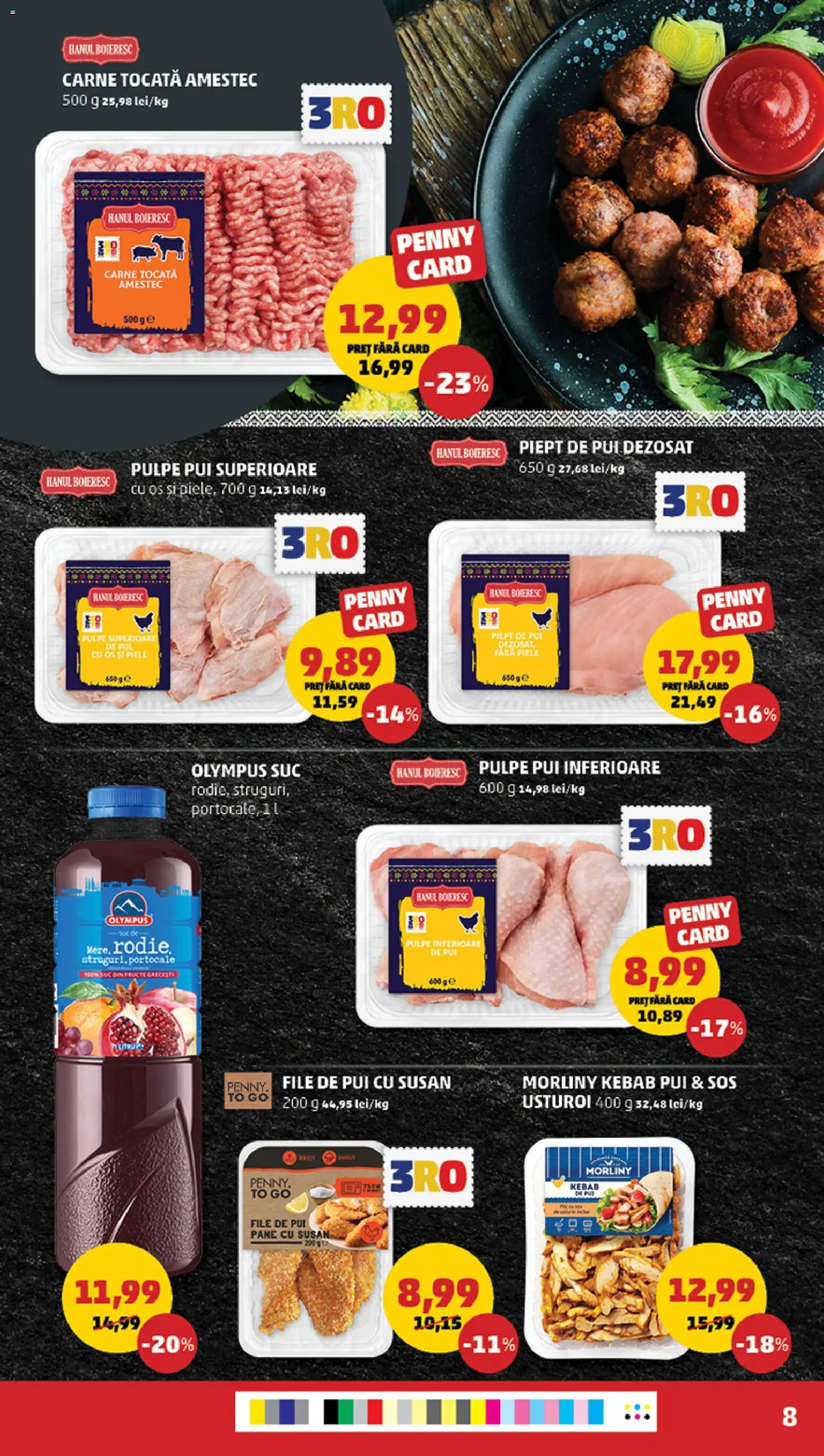Catalog PENNY Market 22 - 27 Iulie 2026 | Pagina 8 | Produse: Suc, Carne tocată, Sos, Usturoi