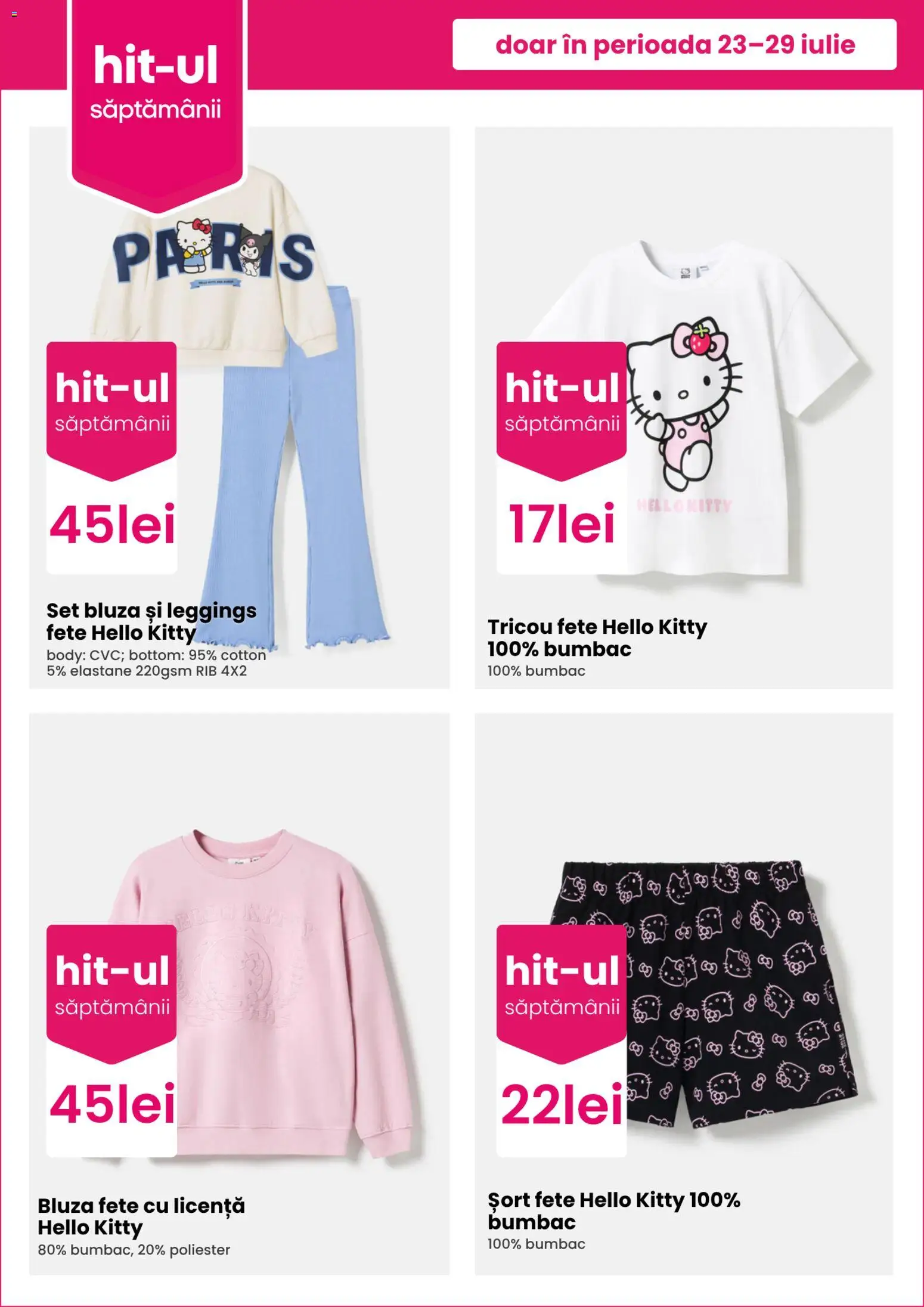 Catalog Pepco 23 - 28 Iulie 2026 | Pagina 2 | Produse: Șort, Body, Tricou, Bluză