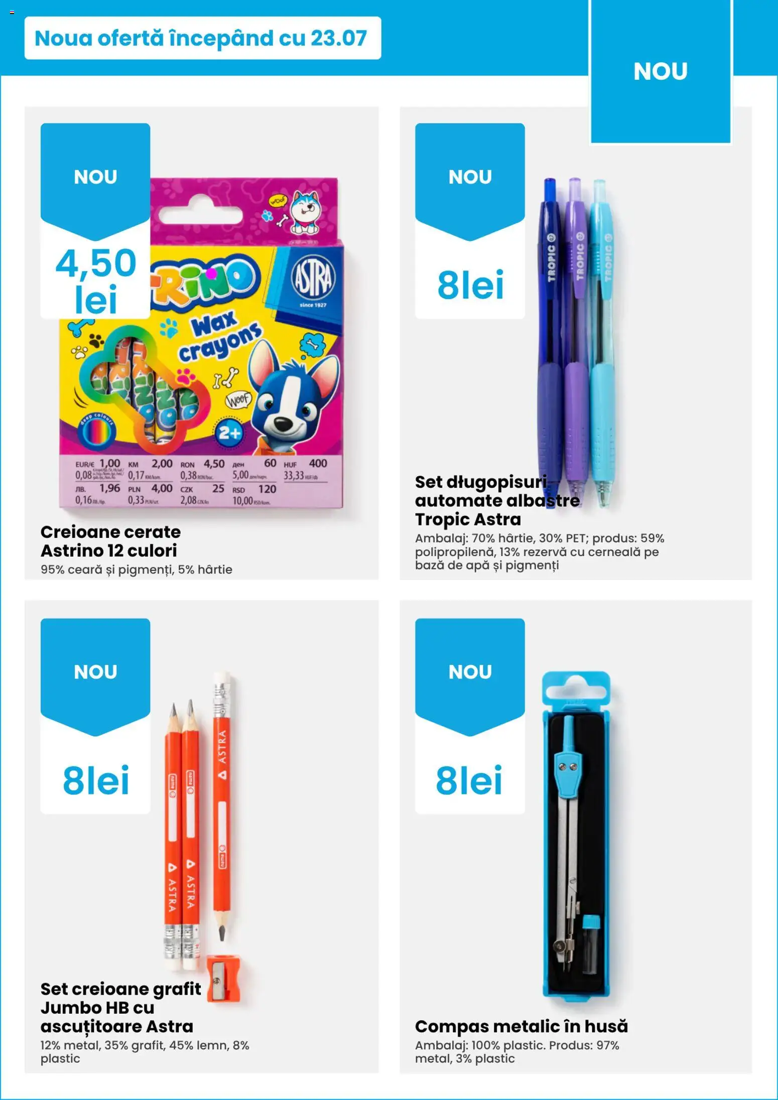Catalog Pepco 23 - 28 Iulie 2026 | Pagina 4 | Produse: Ascuțitoare, Apă