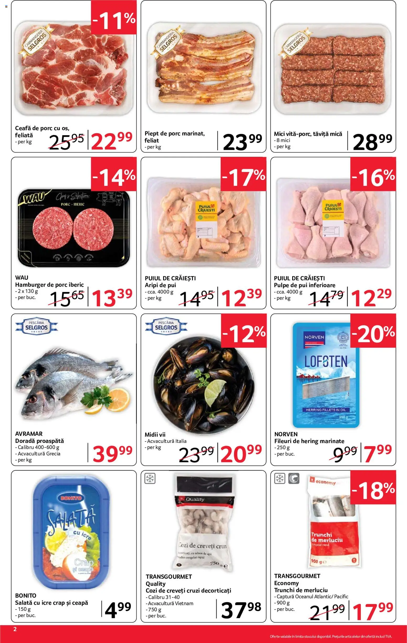 Catalog Selgros 24 Iulie - 5 August 2026 | Pagina 2 | Produse: Mici, Salată cu icre, Salată, Ceapă