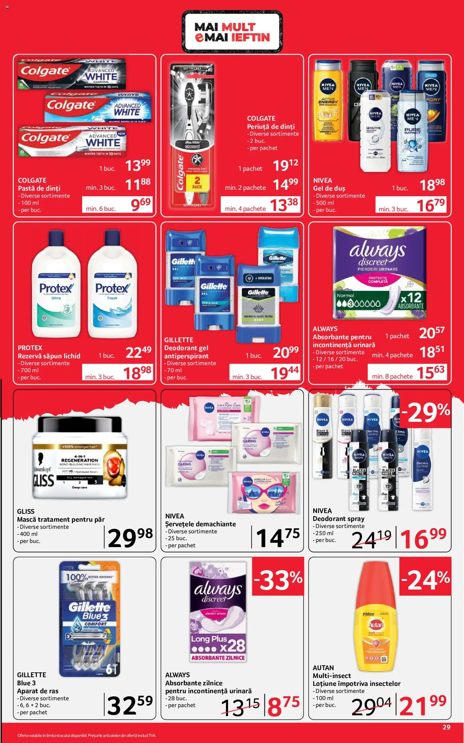 Catalog Selgros 24 Iulie - 5 August 2026 | Pagina 29 | Produse: Aparat De Ras, Săpun lichid, Rezervă săpun, Șervețele demachiante