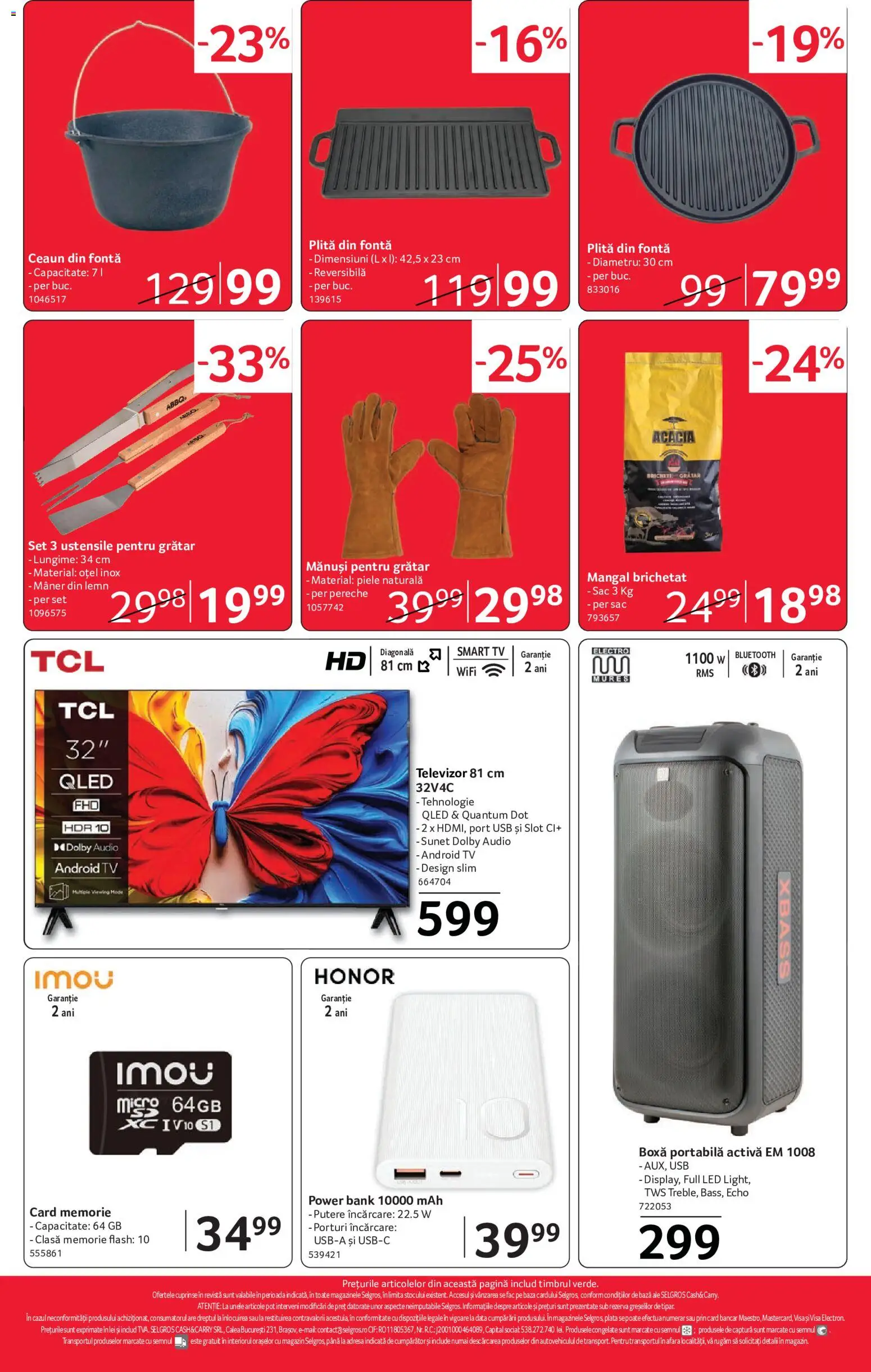 Catalog Selgros 24 Iulie - 5 August 2026 | Pagina 16 | Produse: Mănuși, Memorie, Grătar, Boxă portabilă