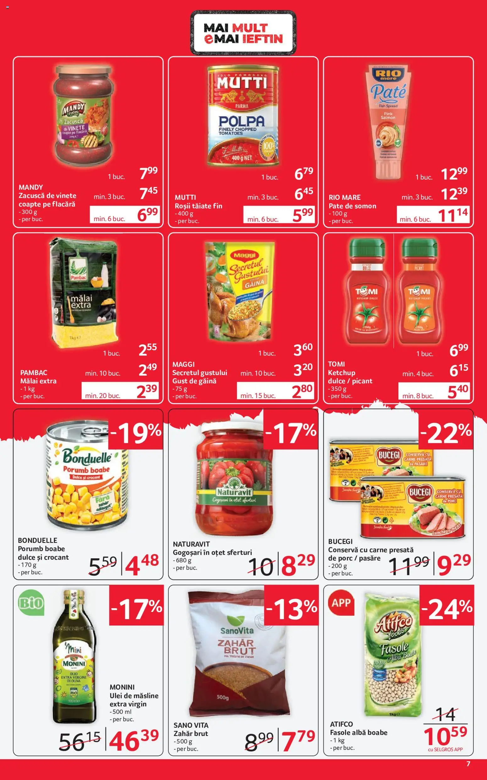 Catalog Selgros 24 Iulie - 5 August 2026 | Pagina 7 | Produse: Ulei, Mălai, Ketchup, Fasole albă