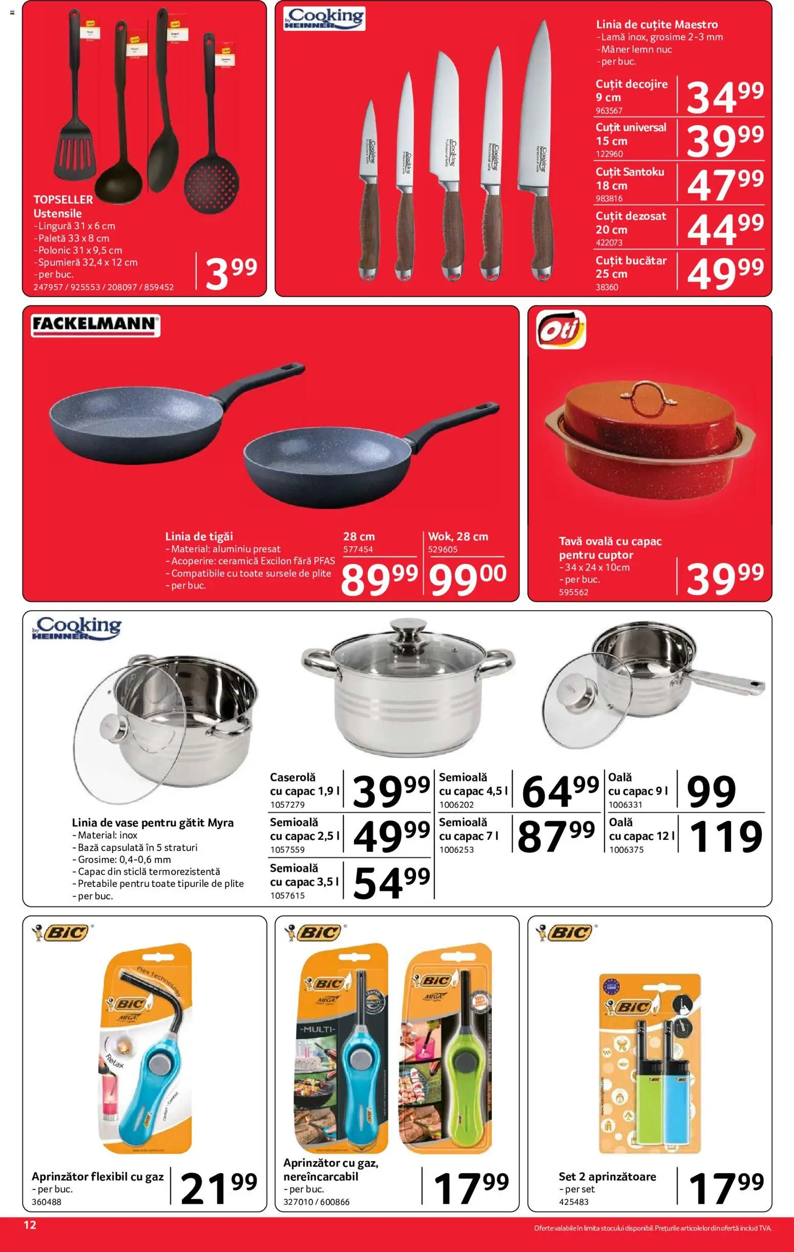 Catalog Selgros 24 Iulie - 5 August 2026 | Pagina 12 | Produse: Cuptor, Oală, Mâner, Cuțit