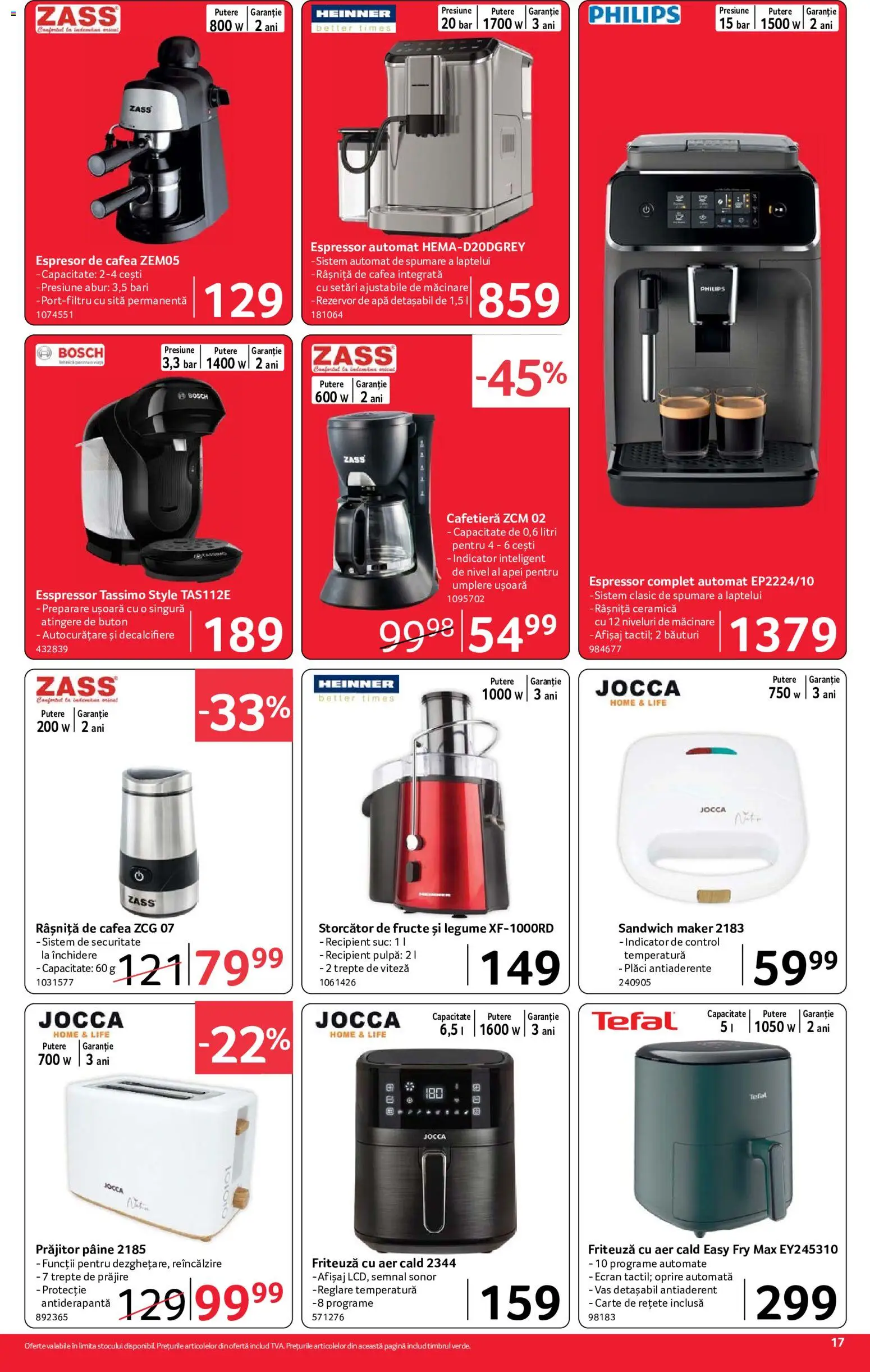 Catalog Selgros 24 Iulie - 5 August 2026 | Pagina 17 | Produse: Cafetieră, Friteuză, Legume, Fructe