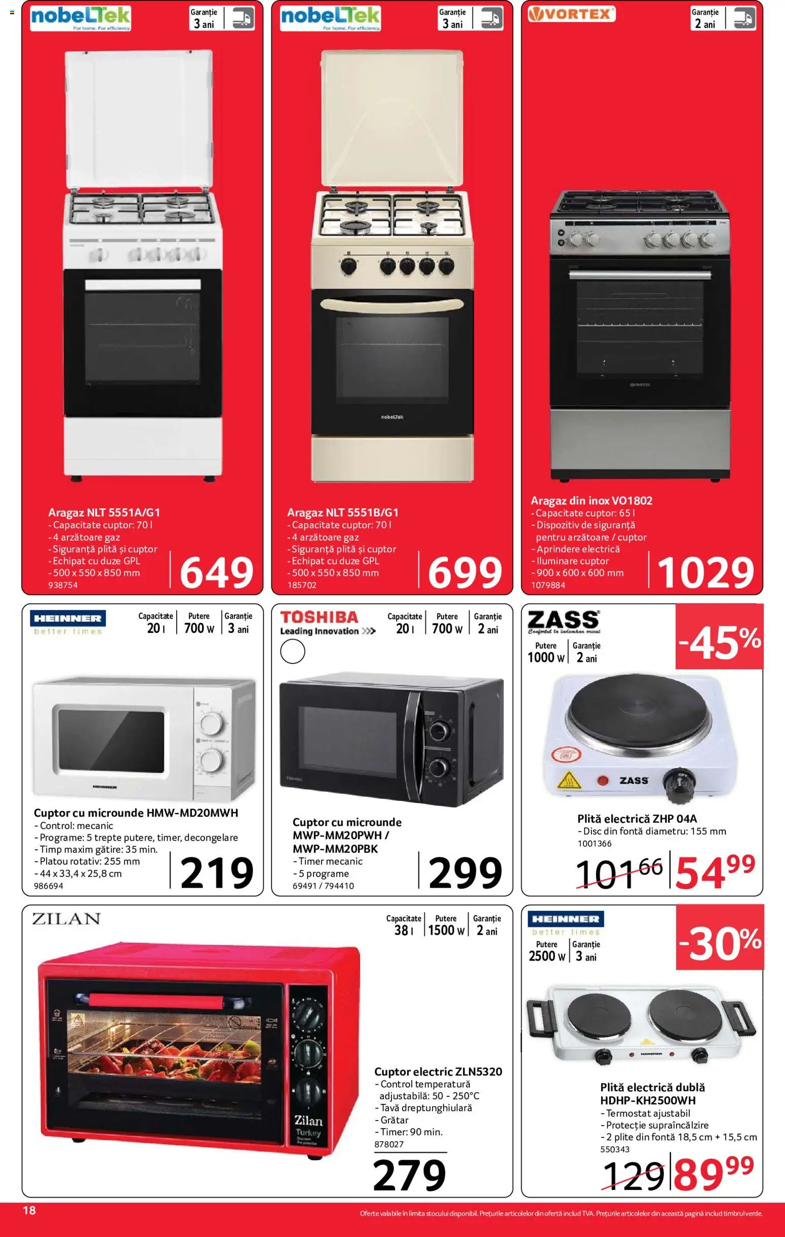 Catalog Selgros 24 Iulie - 5 August 2026 | Pagina 18 | Produse: Disc, Cuptor Cu Microunde, Aragaz, Grătar