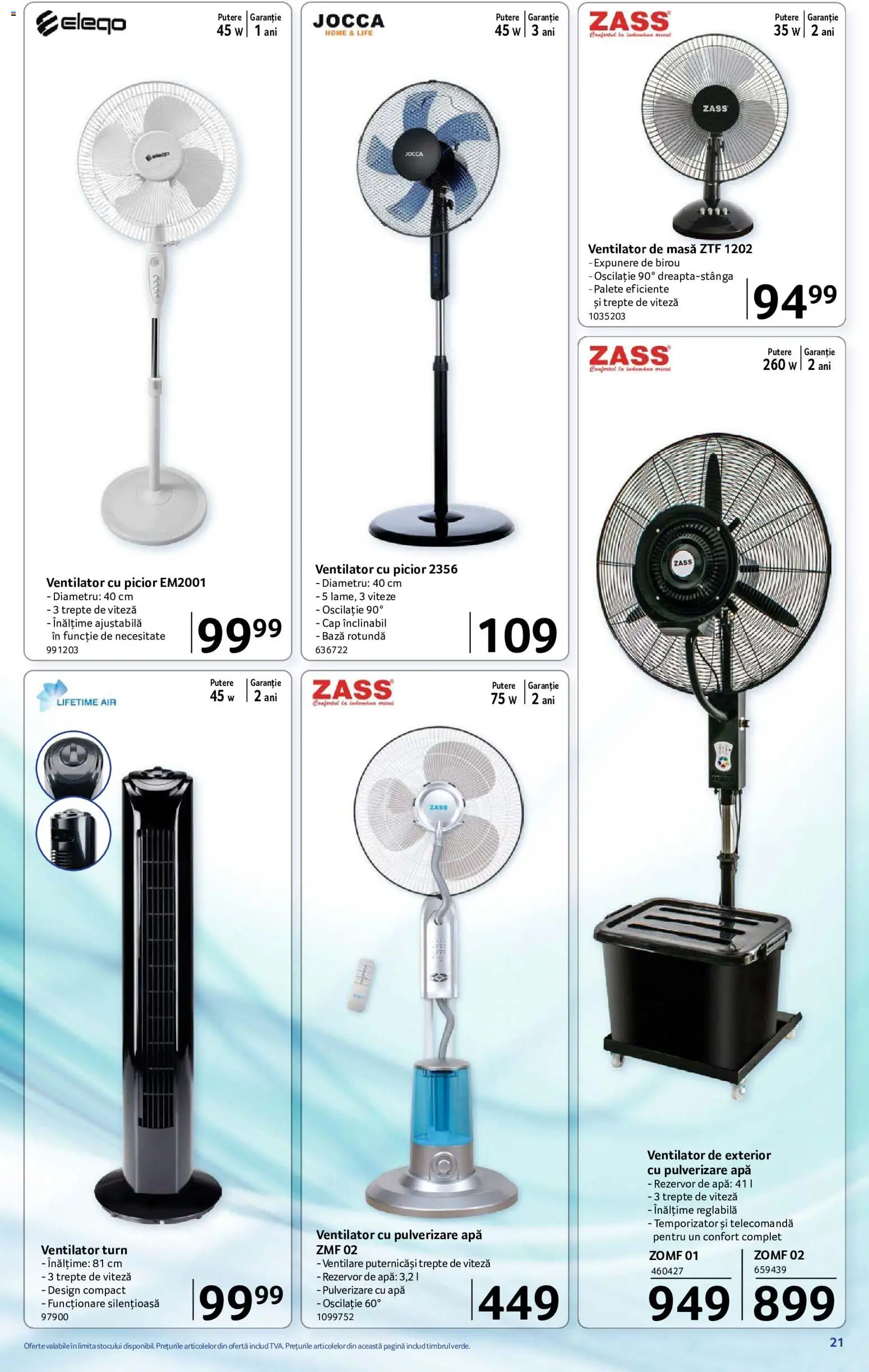 Catalog Selgros 24 Iulie - 5 August 2026 | Pagina 21 | Produse: Çikolatalı gofret, Ventilator, Masă, Apă