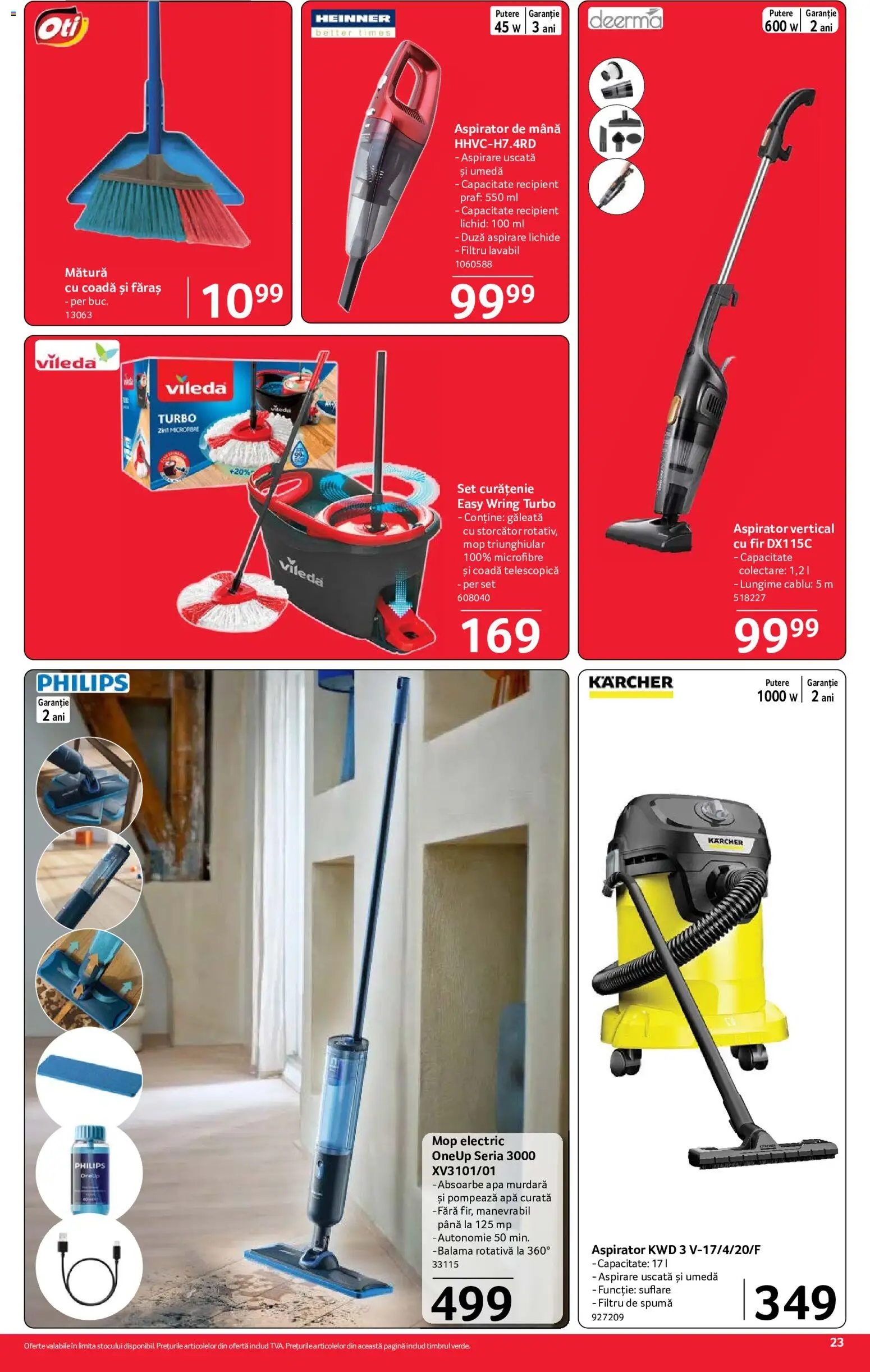 Catalog Selgros 24 Iulie - 5 August 2026 | Pagina 23 | Produse: Aspirator, Storcător, Mătură, Apă