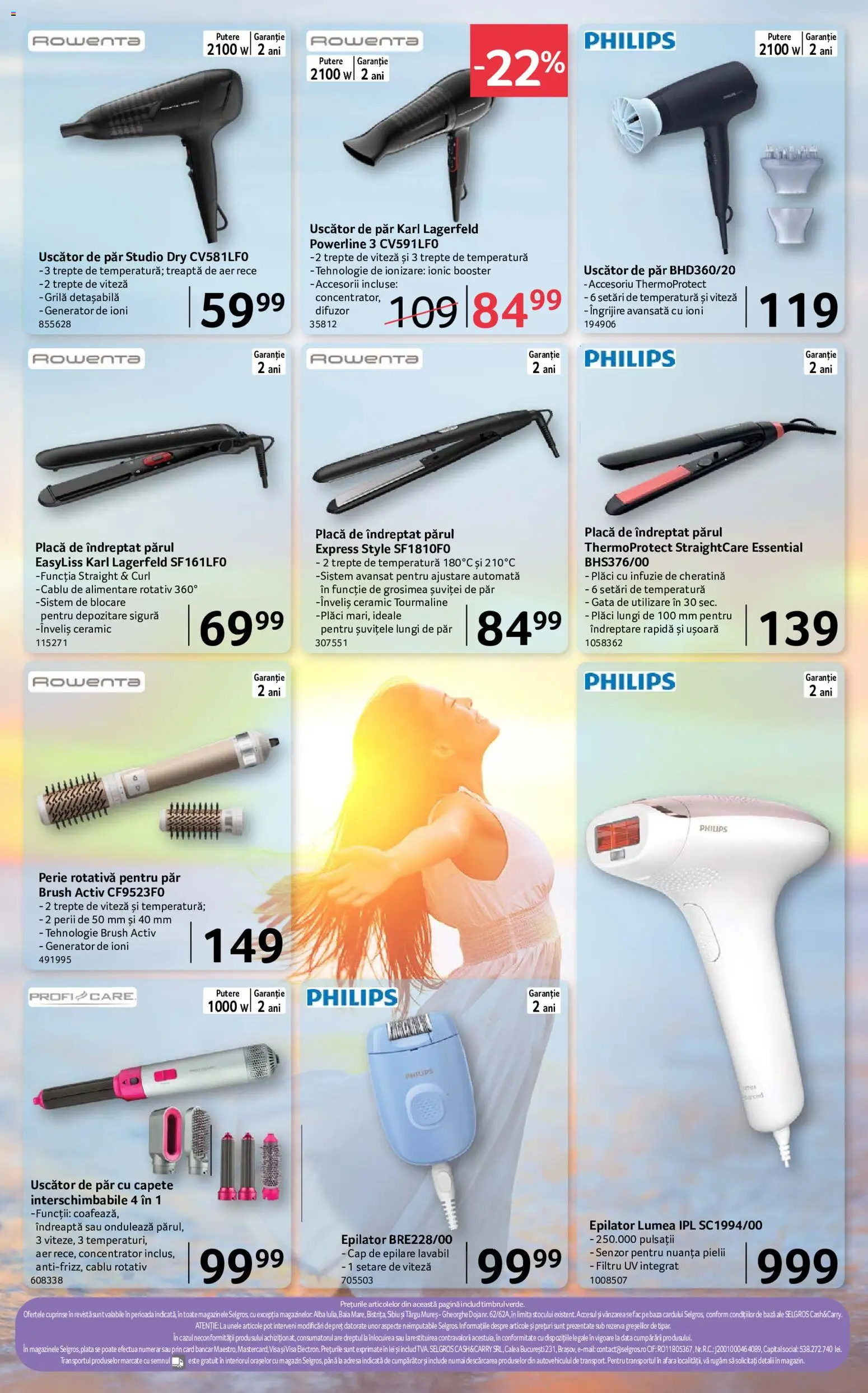 Catalog Selgros 24 Iulie - 5 August 2026 | Pagina 28 | Produse: Enginar, Perie rotativă, Epilator, Uscător De Păr