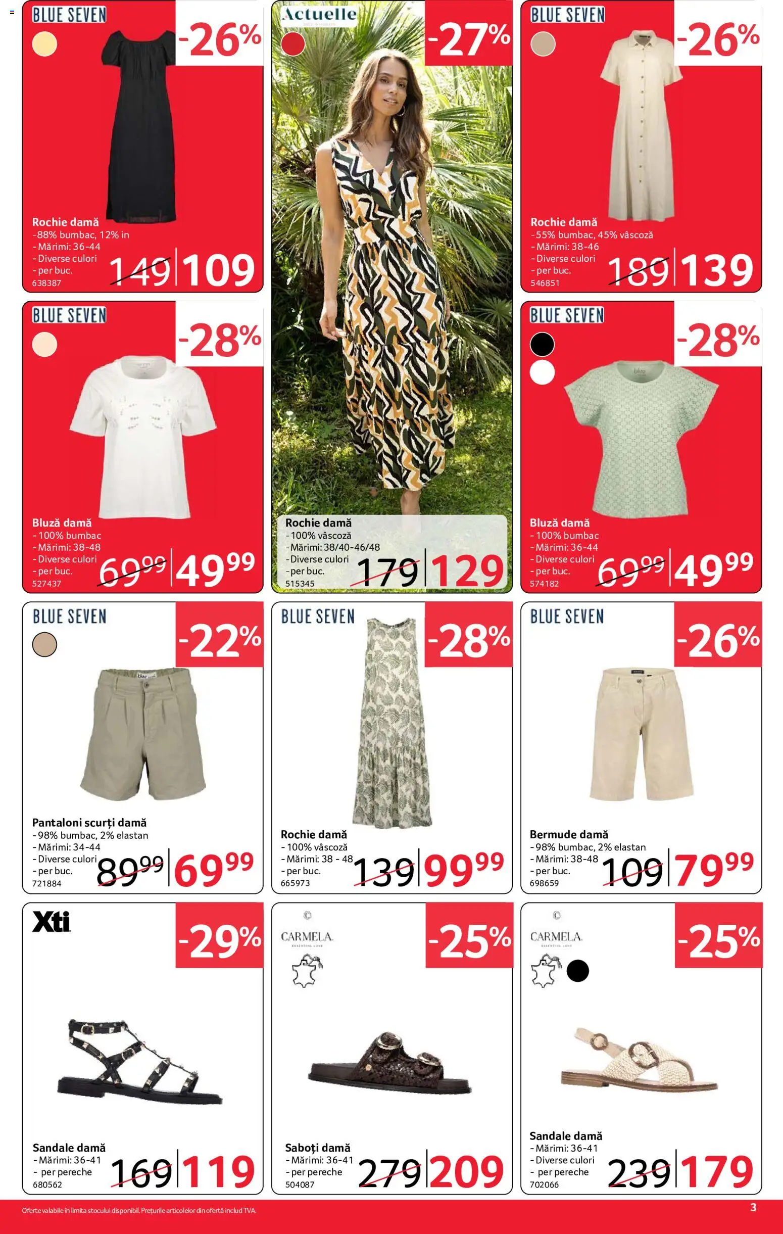 Catalog Selgros 24 Iulie - 5 August 2026 | Pagina 3 | Produse: Rochie, Bluză, Pantaloni, Sandale
