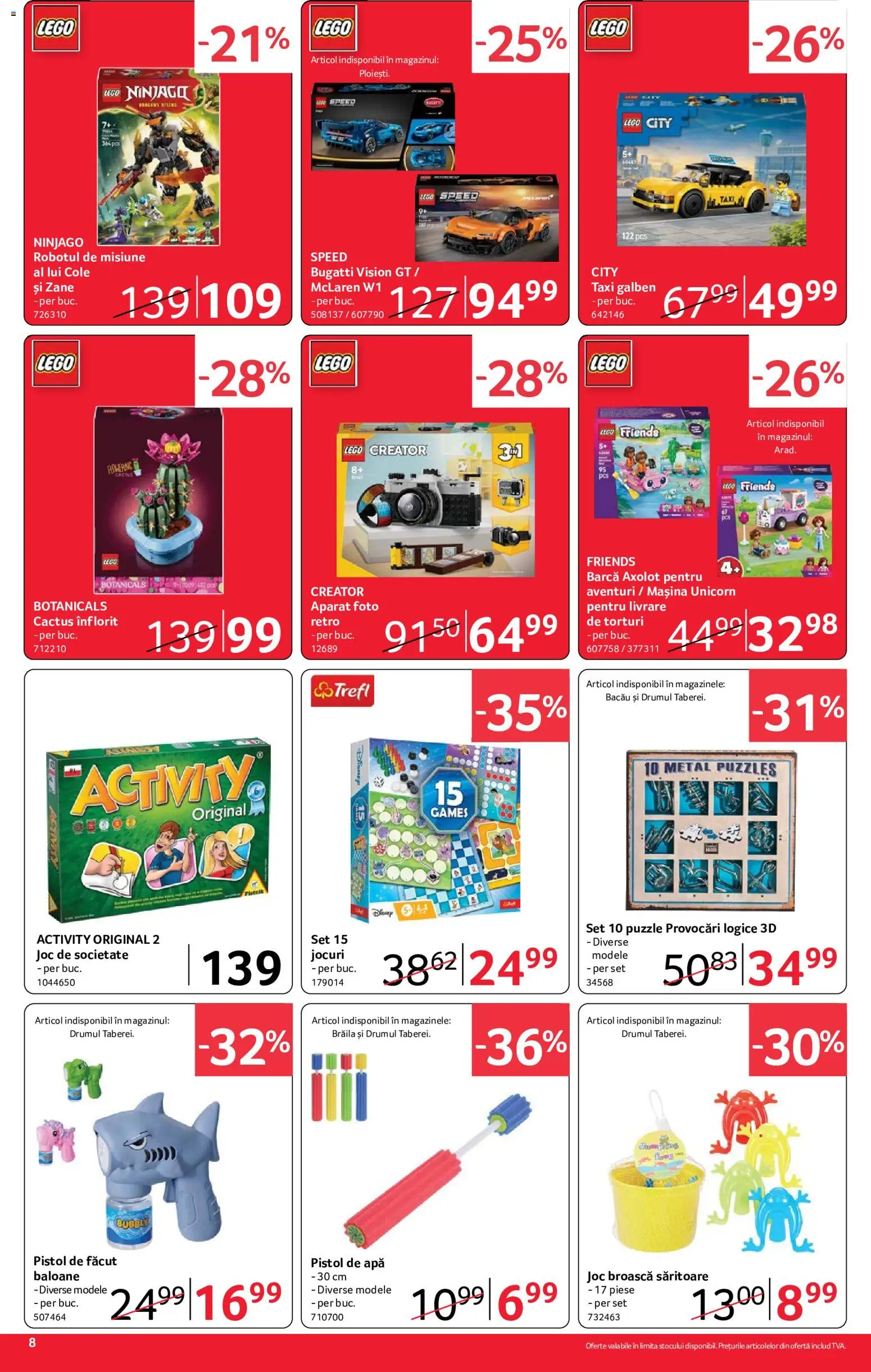Catalog Selgros 24 Iulie - 5 August 2026 | Pagina 8 | Produse: Aparat foto, Joc, Apă