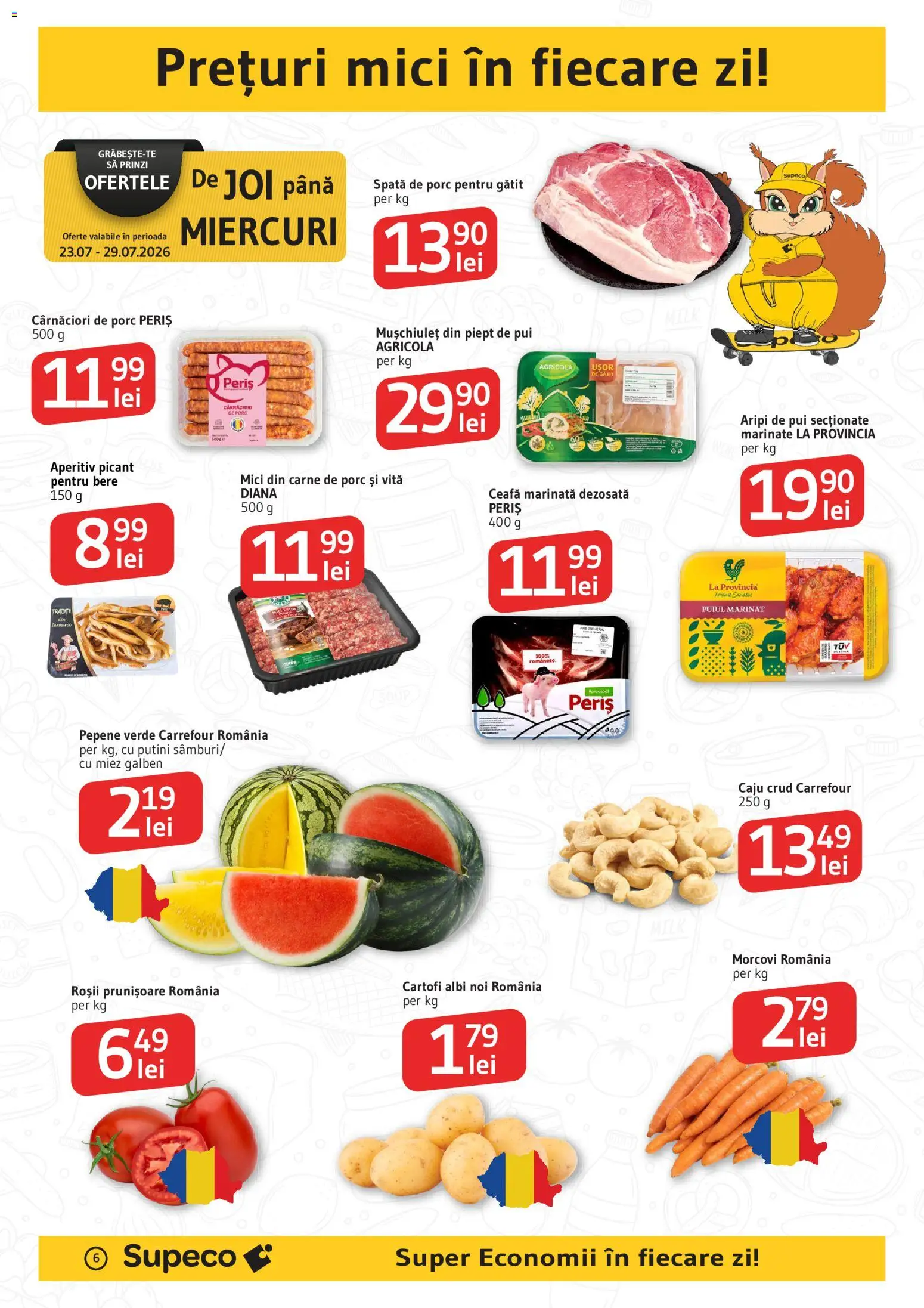 Catalog Supeco 23 Iulie - 4 August 2026 | Pagina 6 | Produse: Pepene Verde, Bere, Roșii, Cartofi
