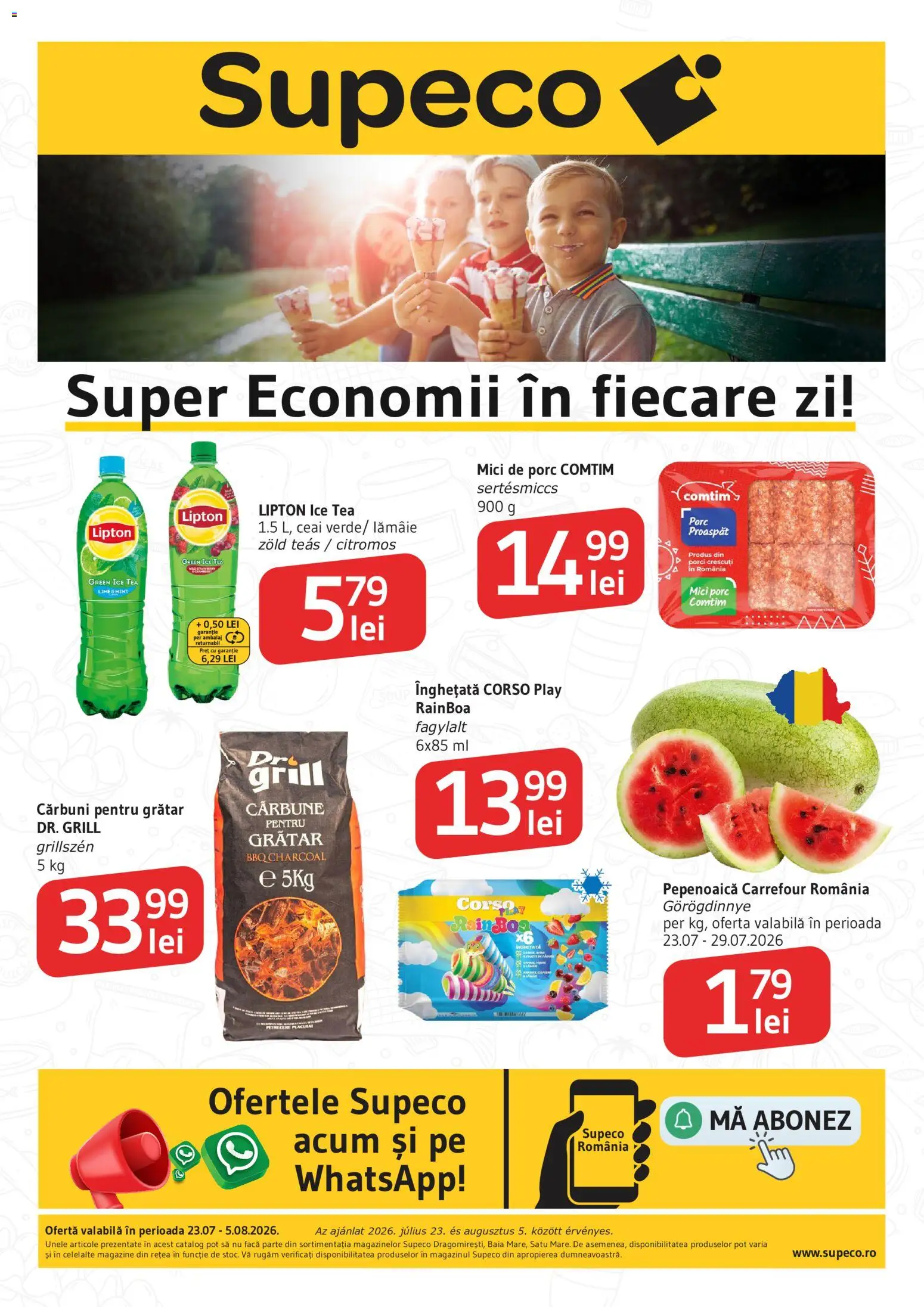 Catalog Supeco 23 Iulie - 4 August 2026 | Pagina 1 | Produse: Lime, Grill, Grătar, Ceai