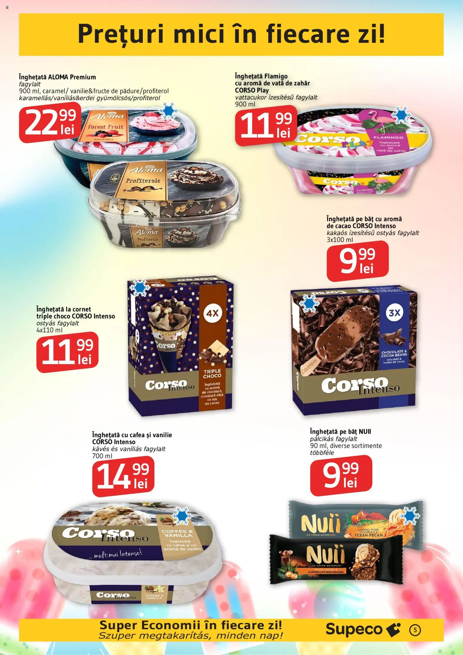 Catalog Supeco 23 Iulie - 4 August 2026 | Pagina 5 | Produse: Mici, Cafea, Cacao, Înghețată