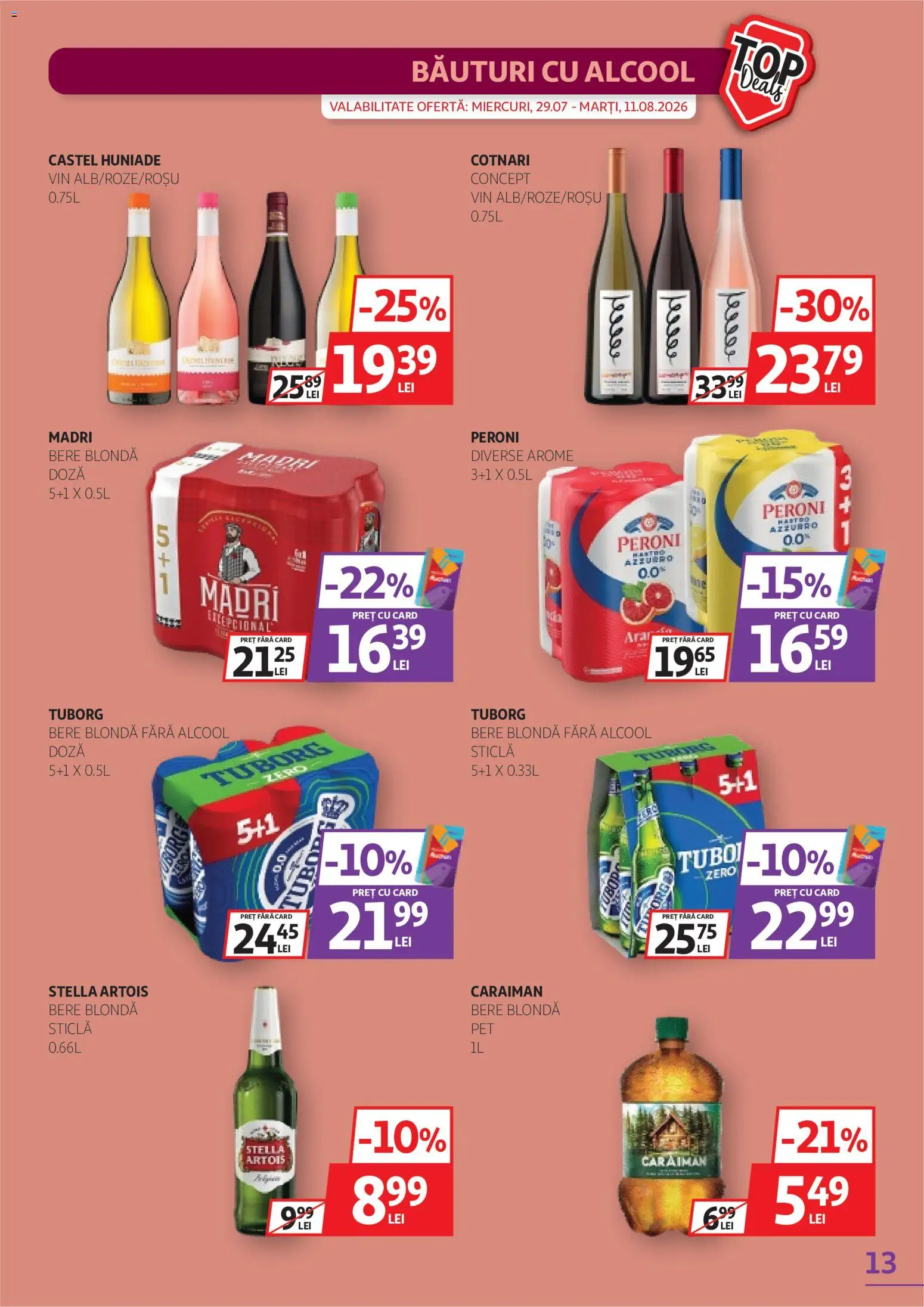 Catalog Auchan 29 Iulie - 10 August 2026 | Pagina 13 | Produse: Vin, Bere