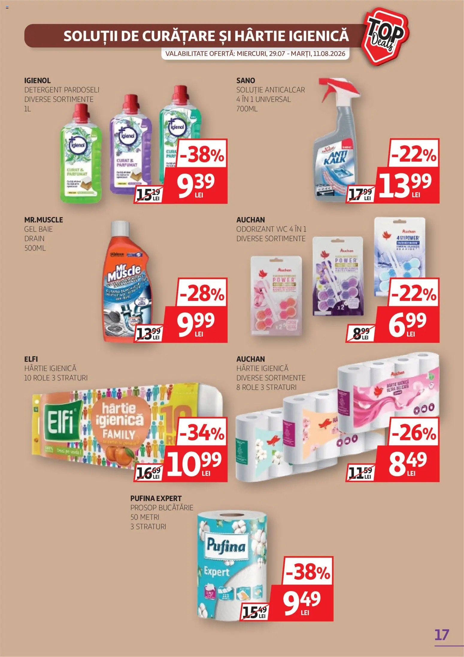 Catalog Auchan 29 Iulie - 10 August 2026 | Pagina 17 | Produse: Bucătărie, Role, Detergent