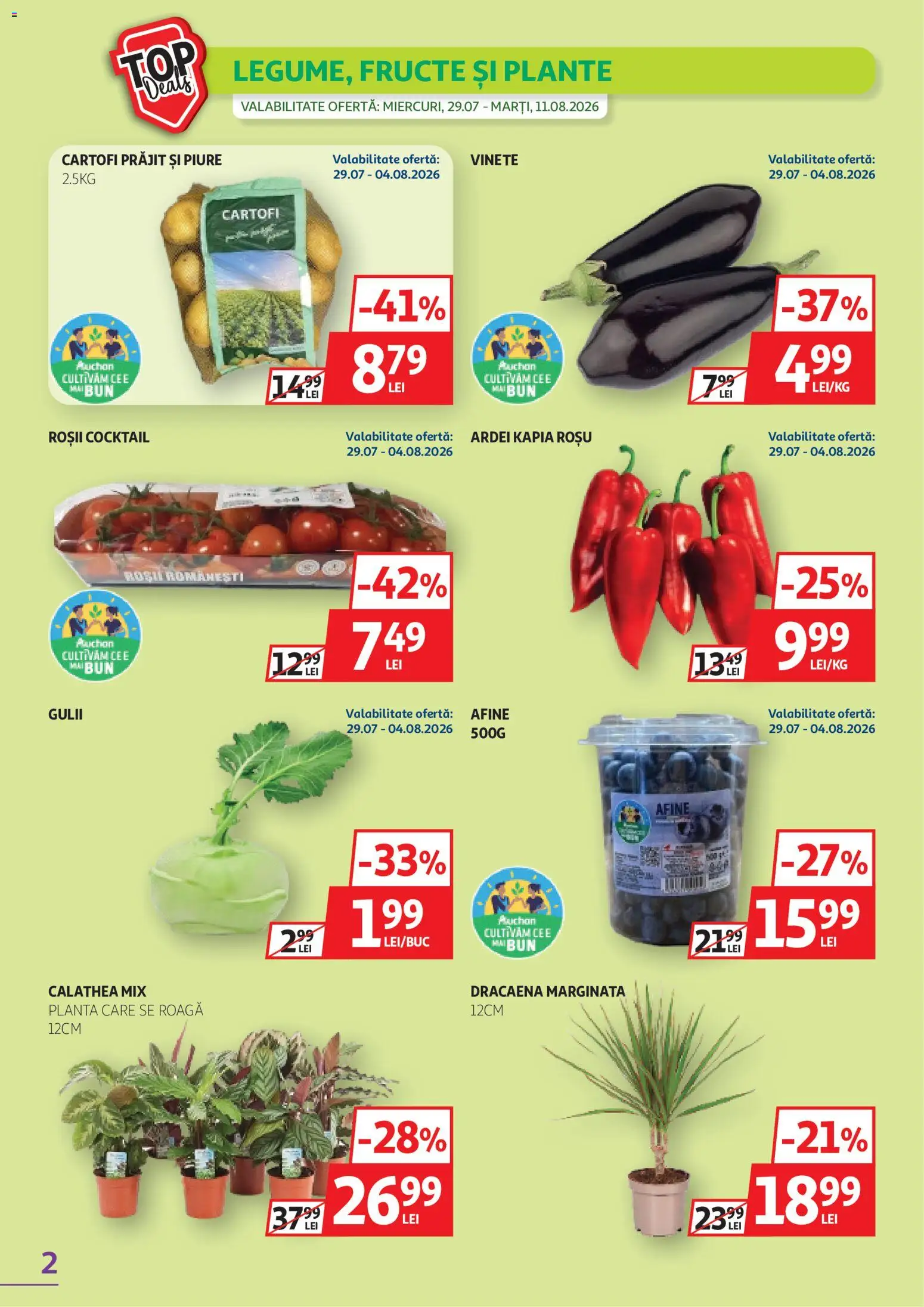 Catalog Auchan 29 Iulie - 10 August 2026 | Pagina 2 | Produse: Afine, Cocktail, Roșii, Fructe