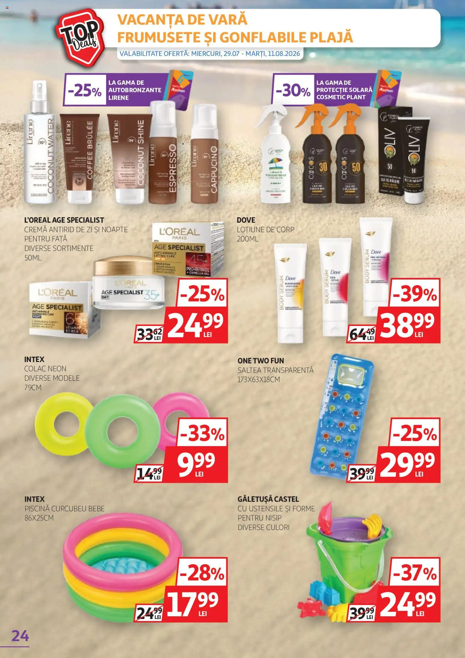Catalog Auchan 29 Iulie - 10 August 2026 | Pagina 24 | Produse: Serum, Body, Cremă, Protecție solară