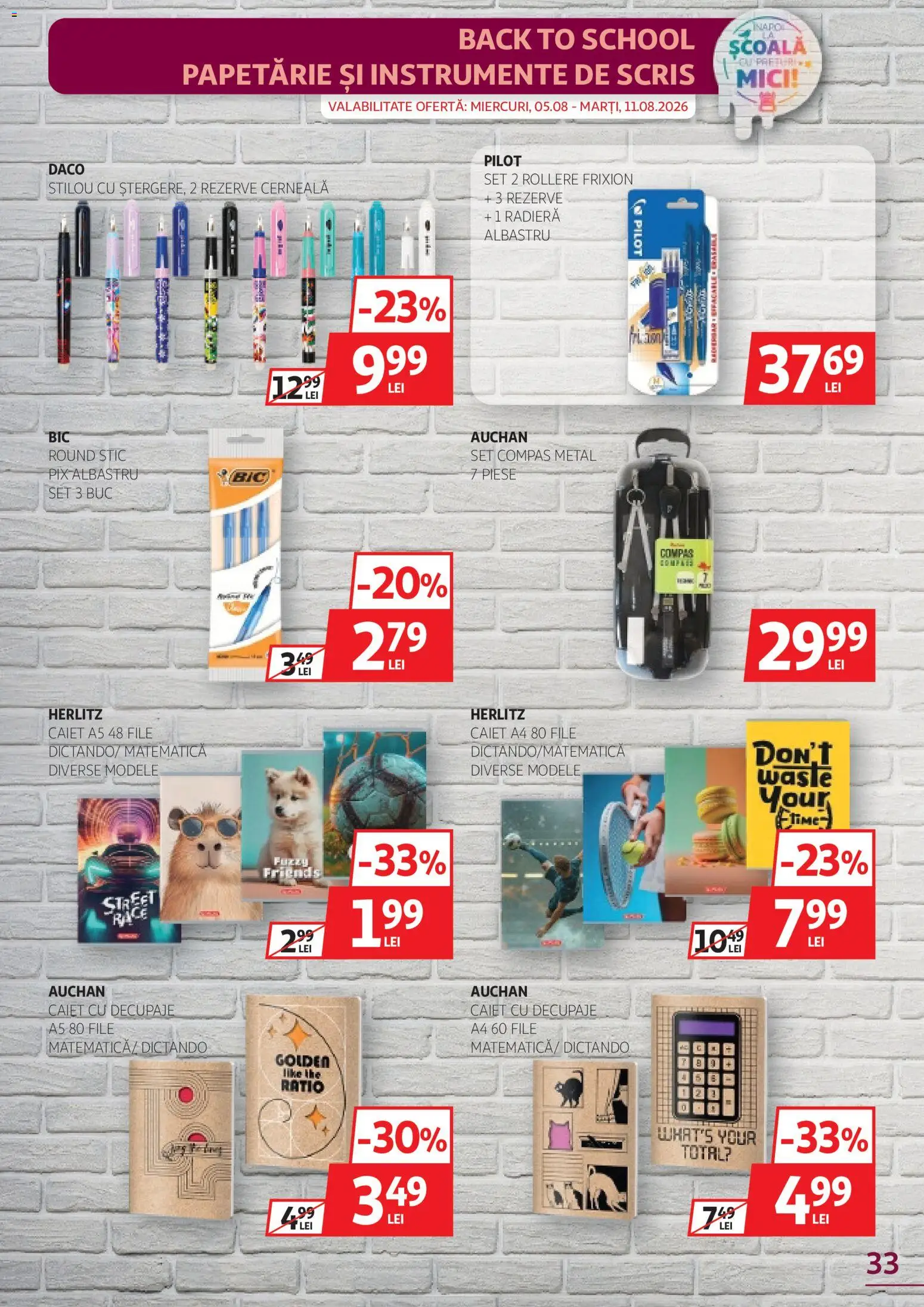 Catalog Auchan 29 Iulie - 10 August 2026 | Pagina 33 | Produse: Mici
