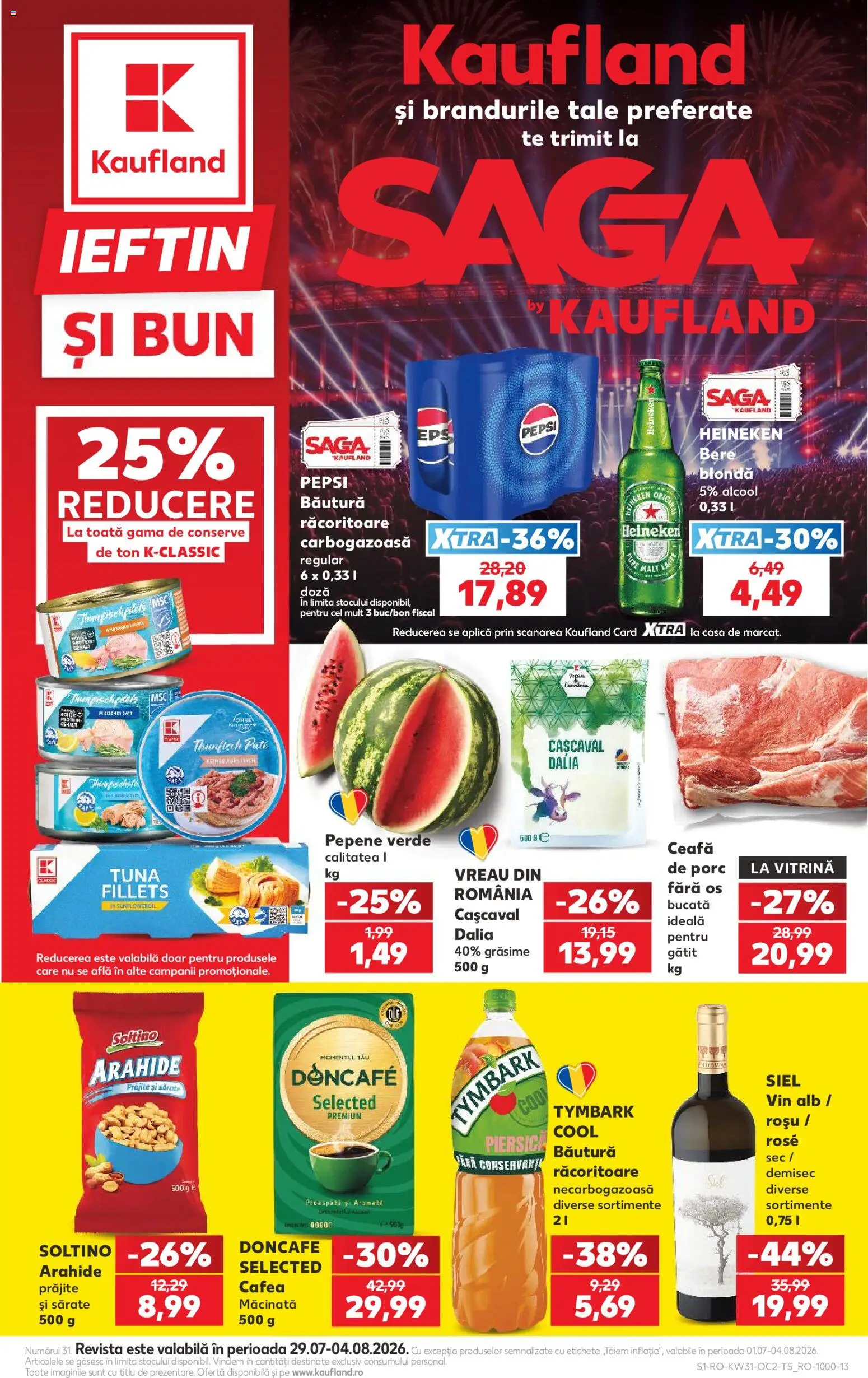 Catalog Kaufland 29 Iulie - 3 August 2026 | Pagina 1 | Produse: Piersică, Pate, Arahide, Bere