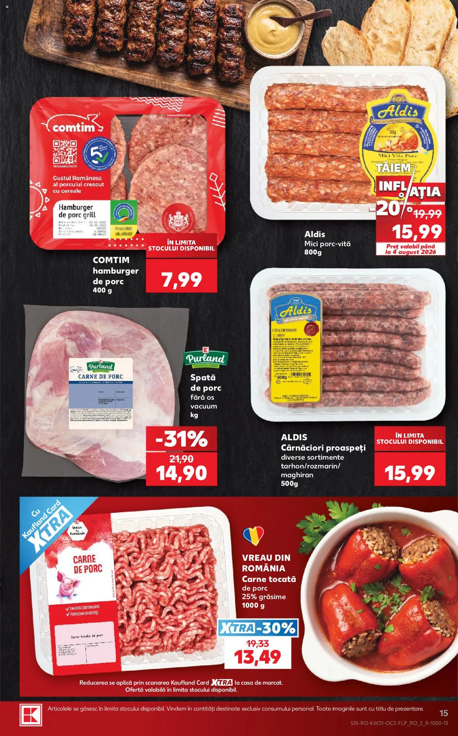 Catalog Kaufland 29 Iulie - 3 August 2026 | Pagina 15 | Produse: Grill, Mici, Carne tocată, Cereale