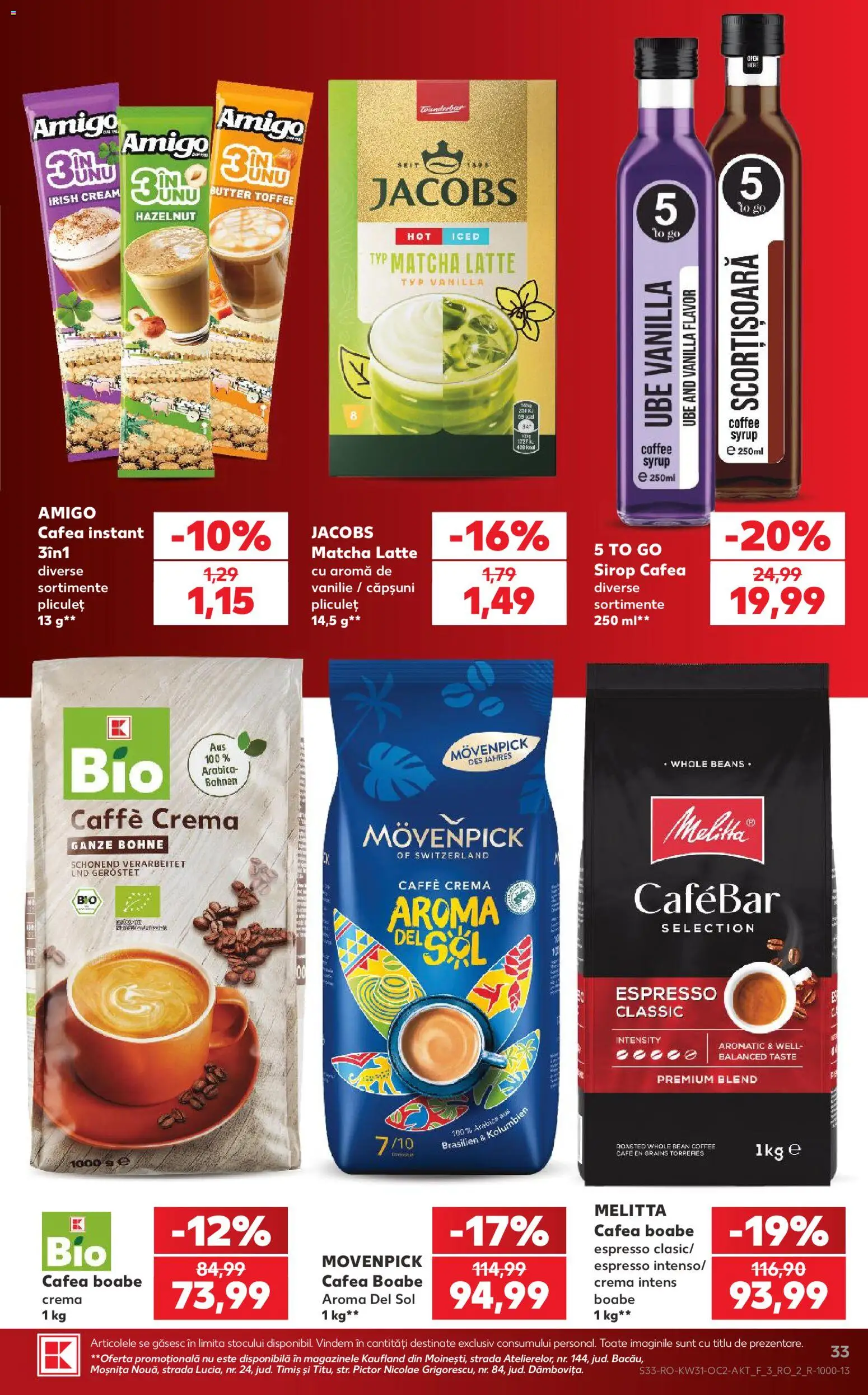 Catalog Kaufland 29 Iulie - 3 August 2026 | Pagina 33 | Produse: Köpek çiti, Cremă, Cafea, Sirop