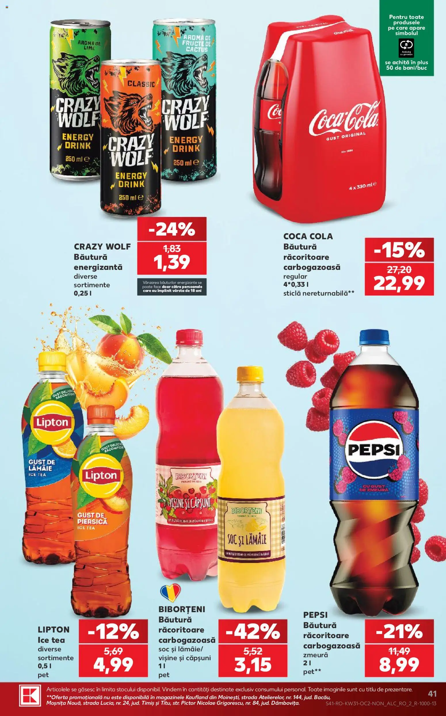 Catalog Kaufland 29 Iulie - 3 August 2026 | Pagina 41 | Produse: Lime, Amerikan servis, Ice tea, Lămâie