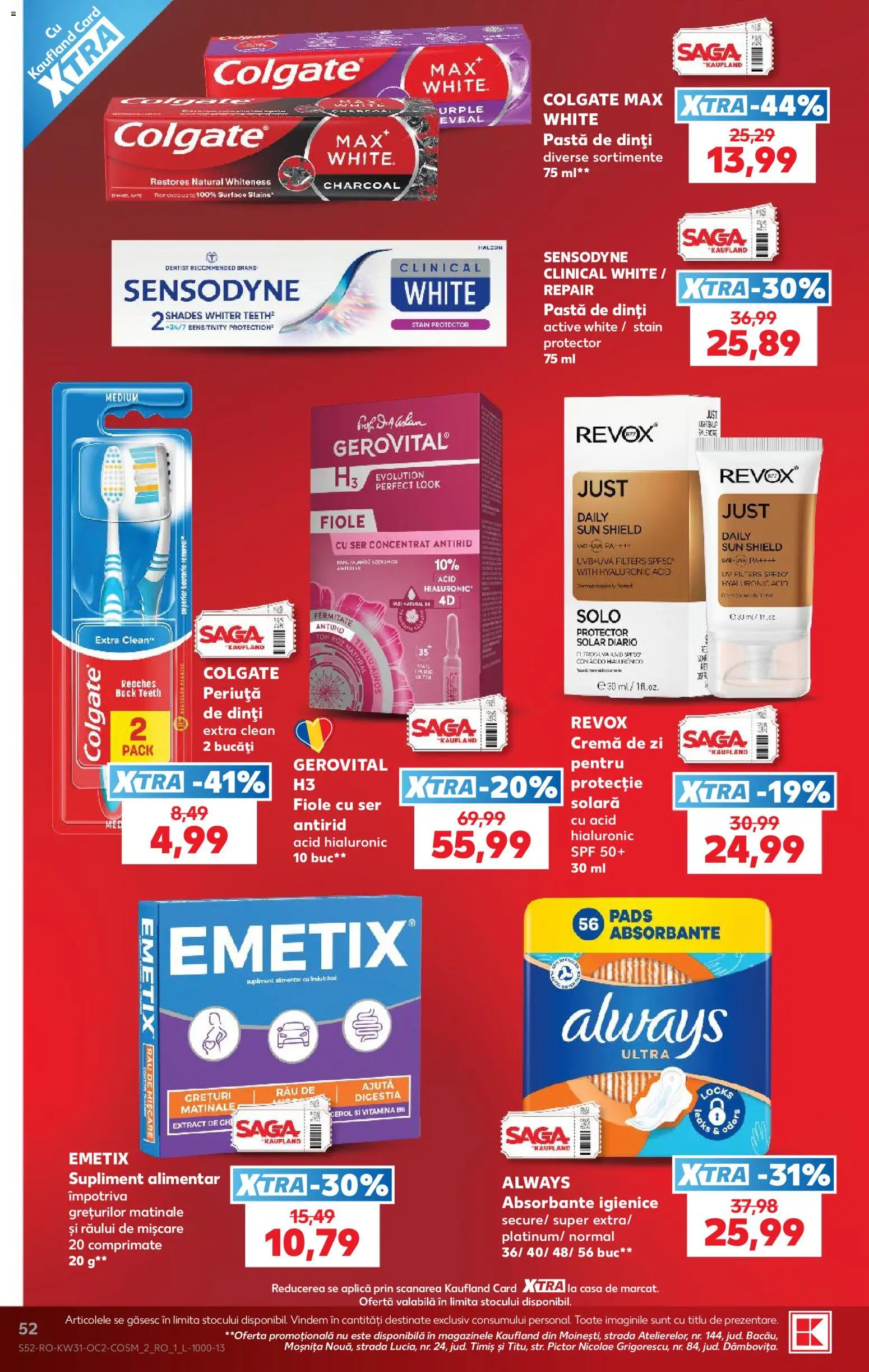 Catalog Kaufland 29 Iulie - 3 August 2026 | Pagina 52 | Produse: Pomelo, Cremă de zi, Pastă de dinți, Absorbante