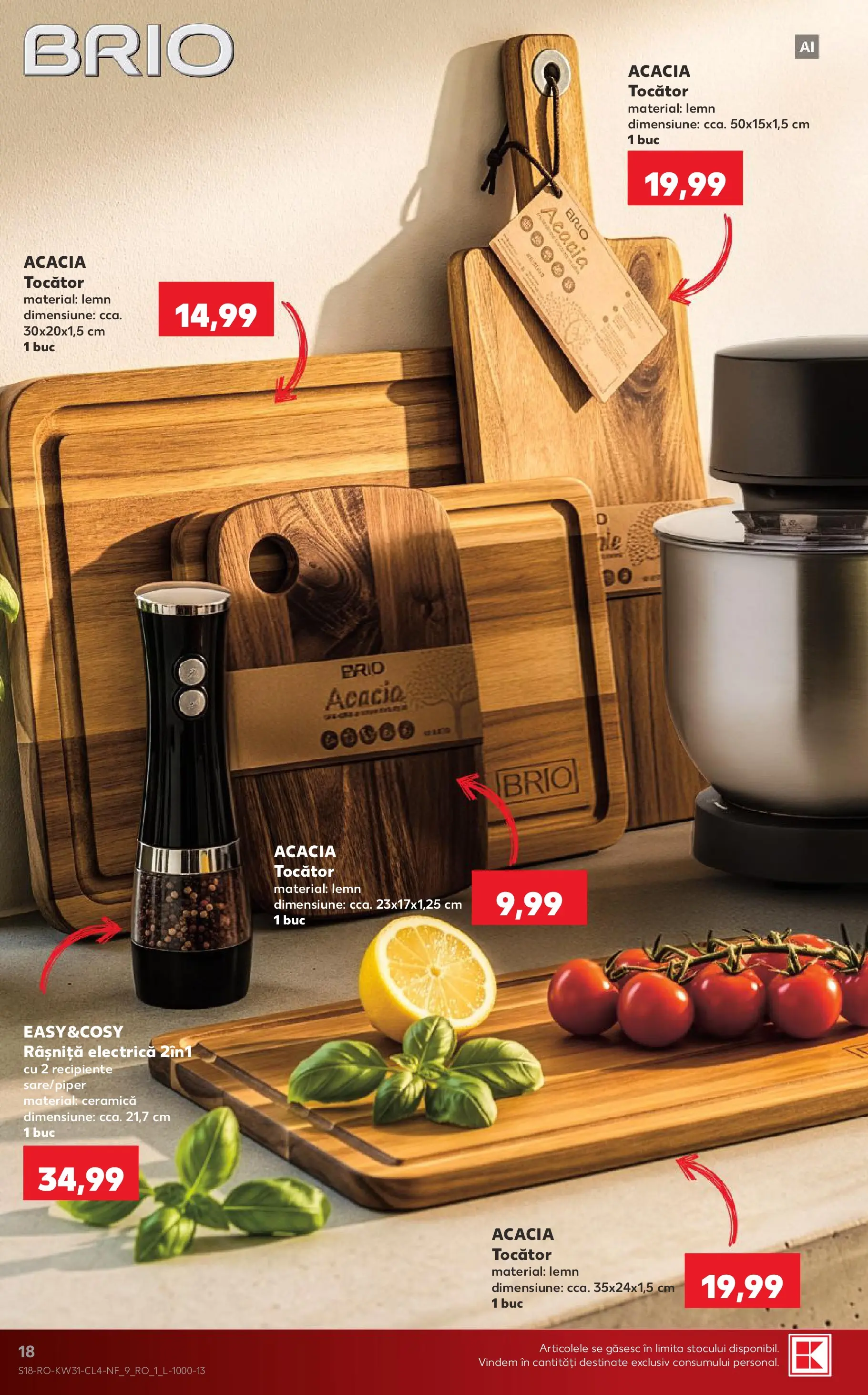 Catalog Kaufland 29 Iulie - 3 August 2026 | Pagina 18 | Produse: Recipiente, Tocător