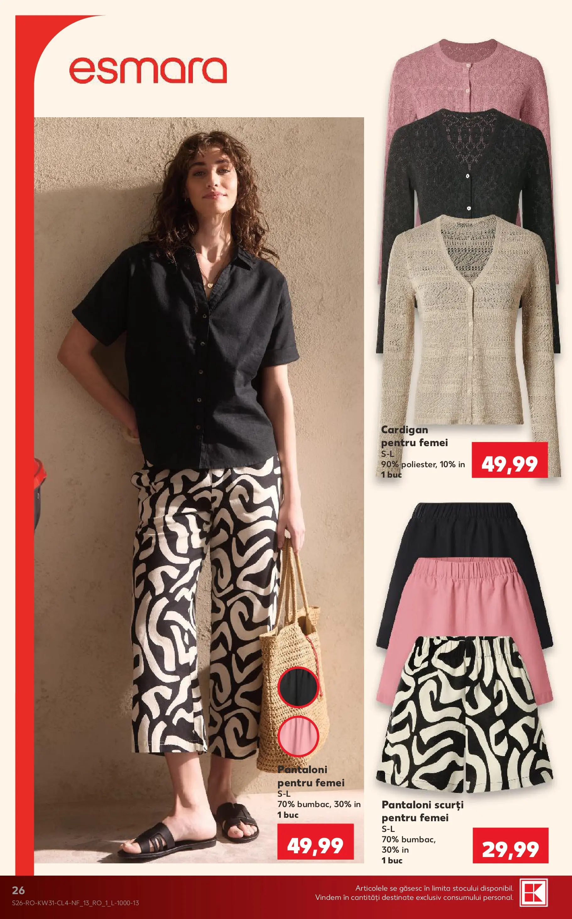 Catalog Kaufland 29 Iulie - 3 August 2026 | Pagina 26 | Produse: Cardigan, Pantaloni, Pantaloni scurți