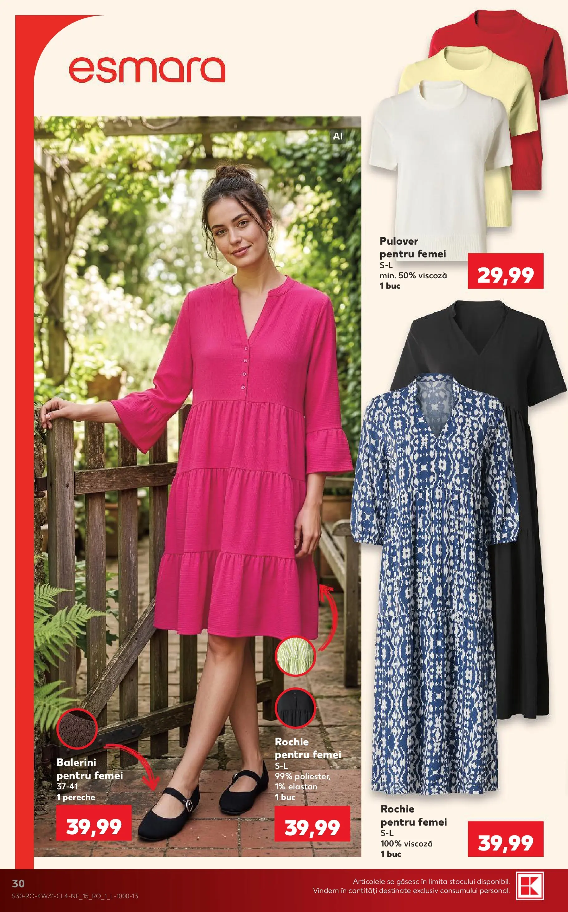 Catalog Kaufland 29 Iulie - 3 August 2026 | Pagina 30 | Produse: Rochie, Pulover, Balerini