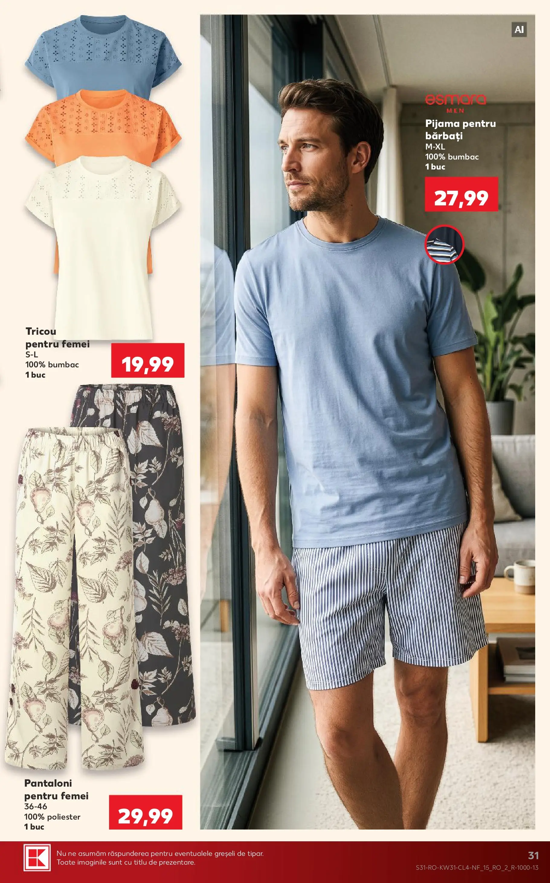 Catalog Kaufland 29 Iulie - 3 August 2026 | Pagina 31 | Produse: Tricou, Pantaloni