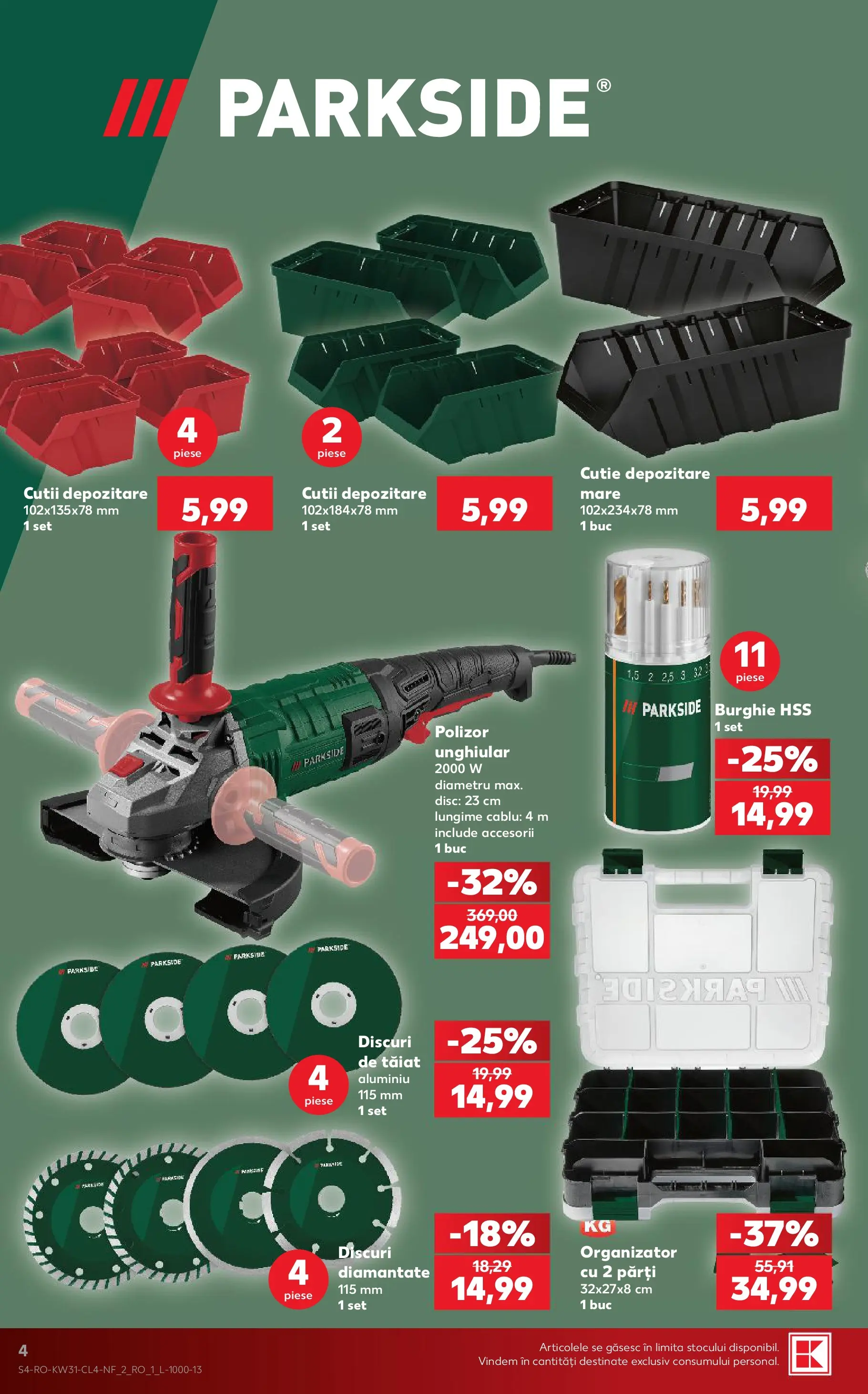Catalog Kaufland 29 Iulie - 3 August 2026 | Pagina 4 | Produse: Cablu, Disc, Polizor, Cutie