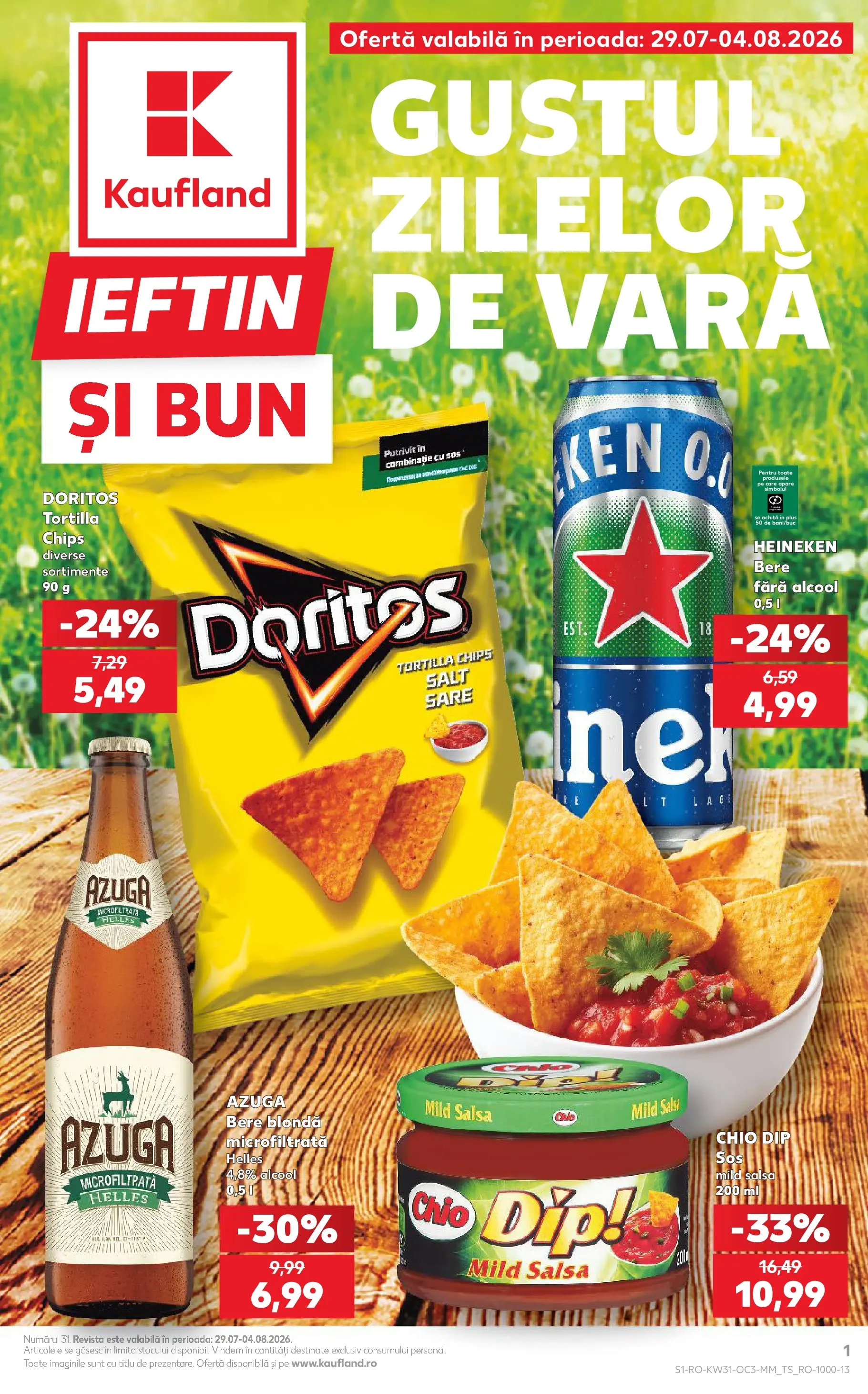 Catalog Kaufland 29 Iulie - 3 August 2026 | Pagina 1 | Produse: Bere, Sos, Sare