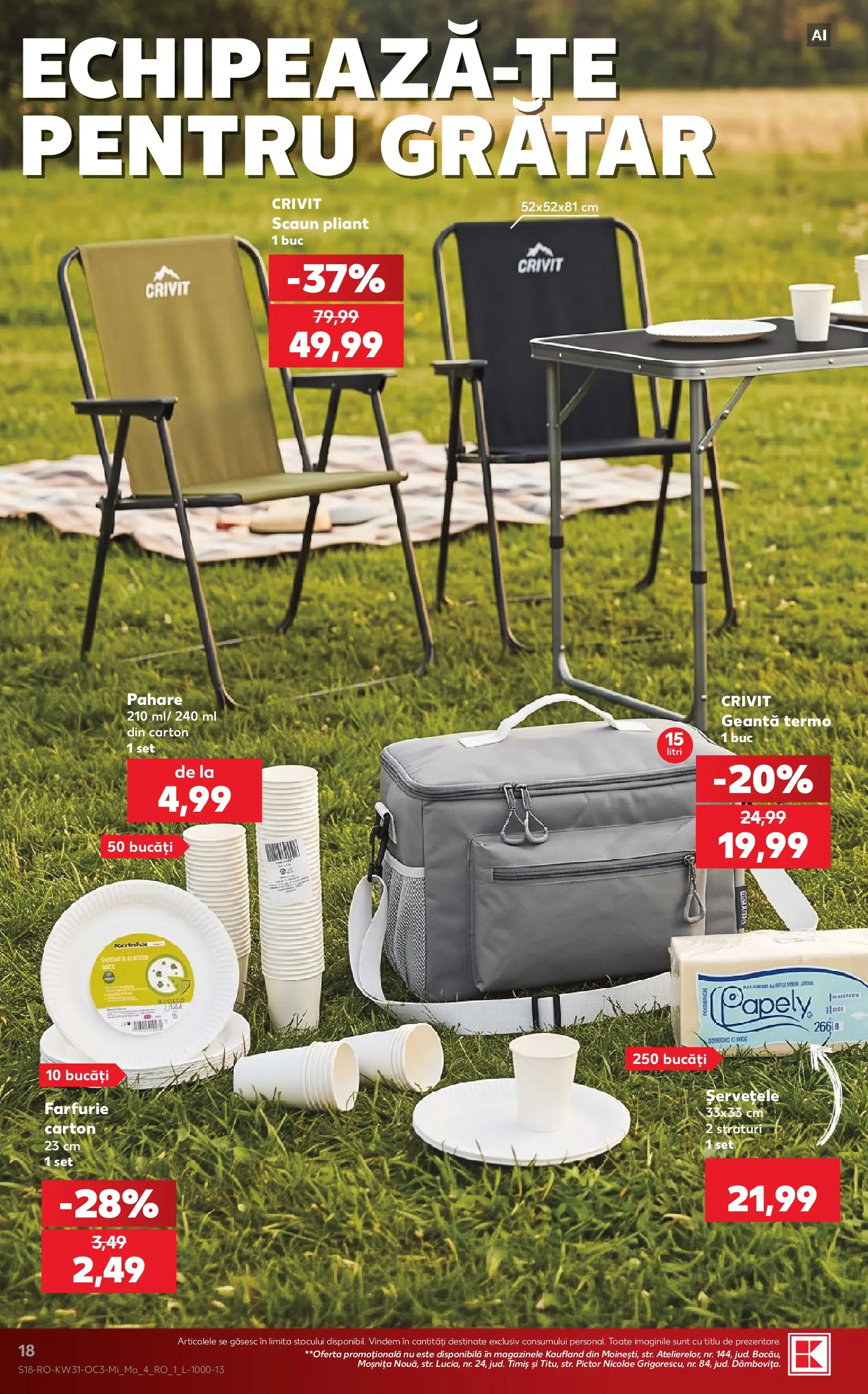 Catalog Kaufland 29 Iulie - 3 August 2026 | Pagina 18 | Produse: Geantă, Pahare, Grătar, Scaun