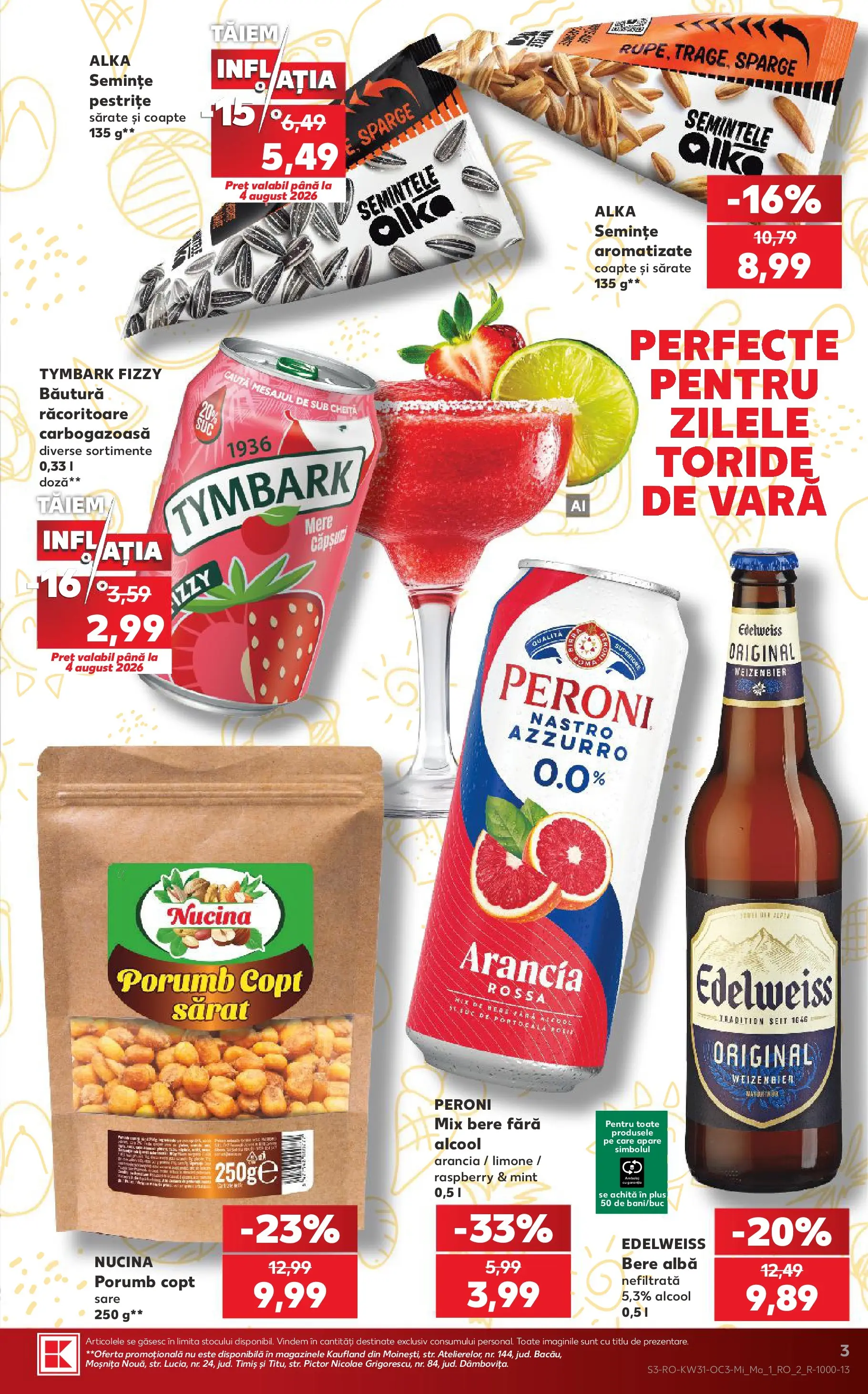 Catalog Kaufland 29 Iulie - 3 August 2026 | Pagina 3 | Produse: Semințe, Suc, Bere, Porumb