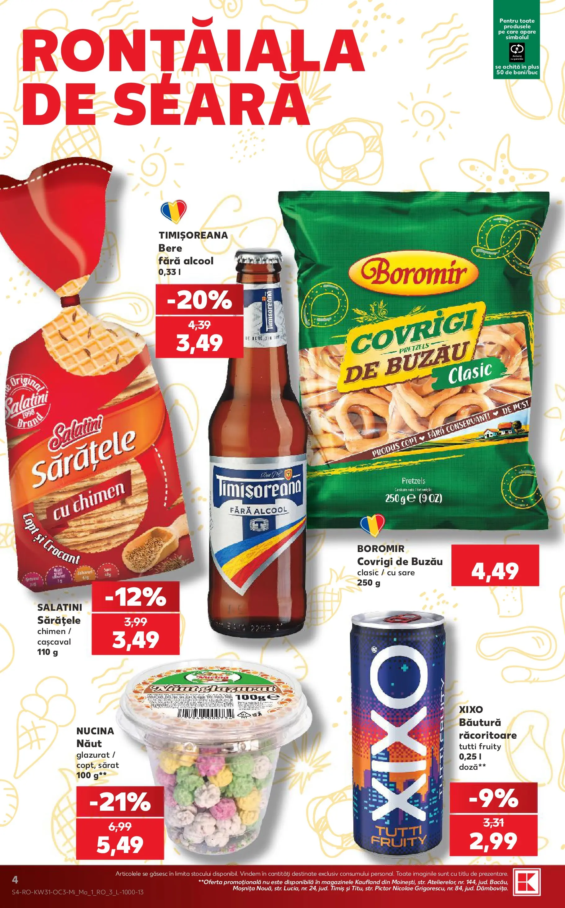 Catalog Kaufland 29 Iulie - 3 August 2026 | Pagina 4 | Produse: Cașcaval, Bere, Sare