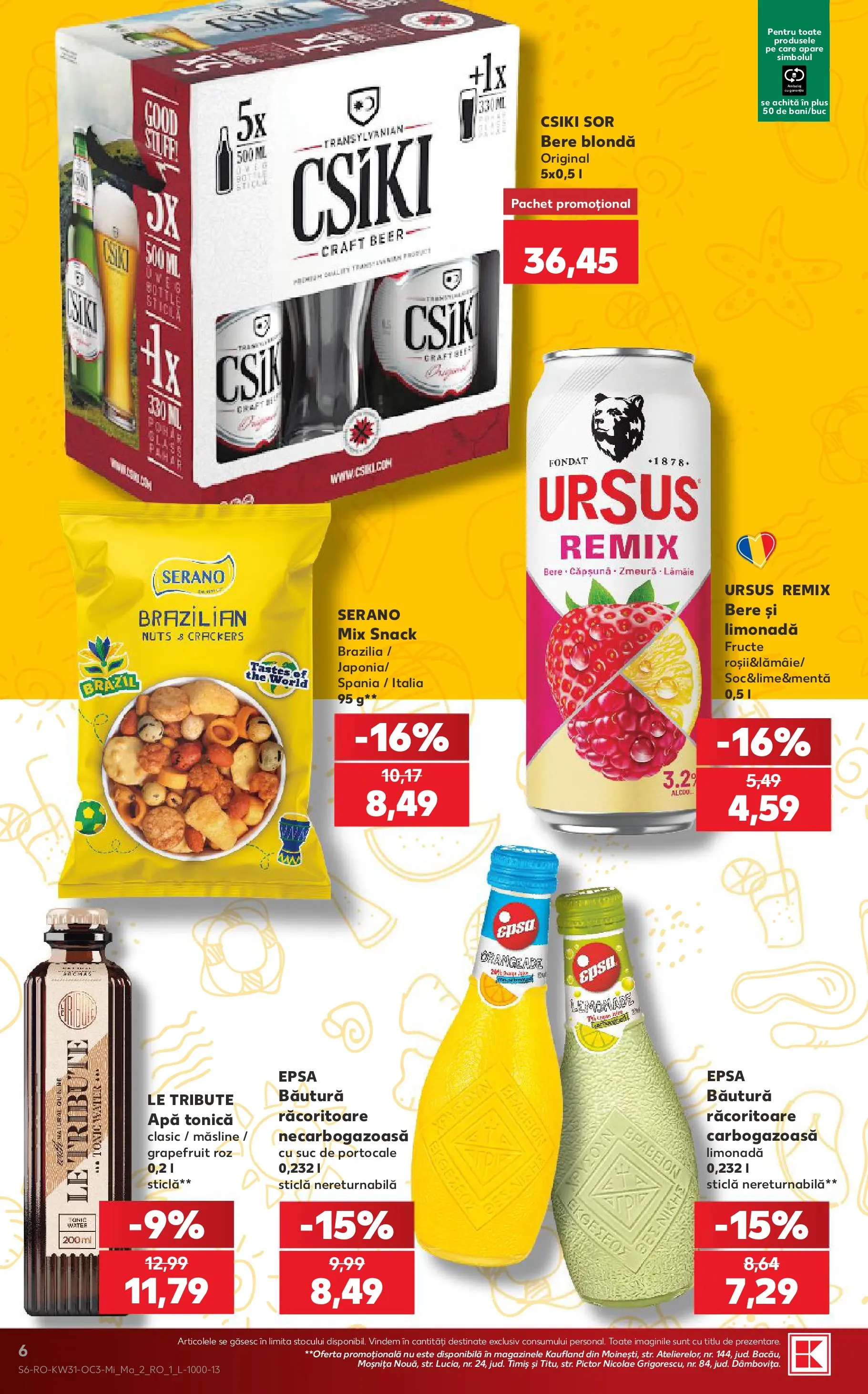 Catalog Kaufland 29 Iulie - 3 August 2026 | Pagina 6 | Produse: Sıcak su torbası, Portocale, Apă, Fructe