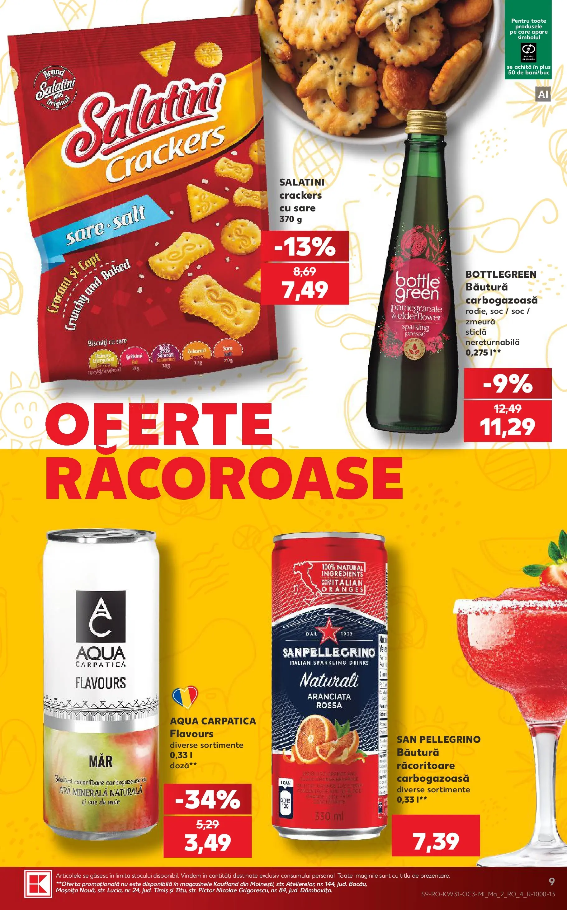 Catalog Kaufland 29 Iulie - 3 August 2026 | Pagina 9 | Produse: Zmeură, Yazı tahtası kalemi, Apă, Sare