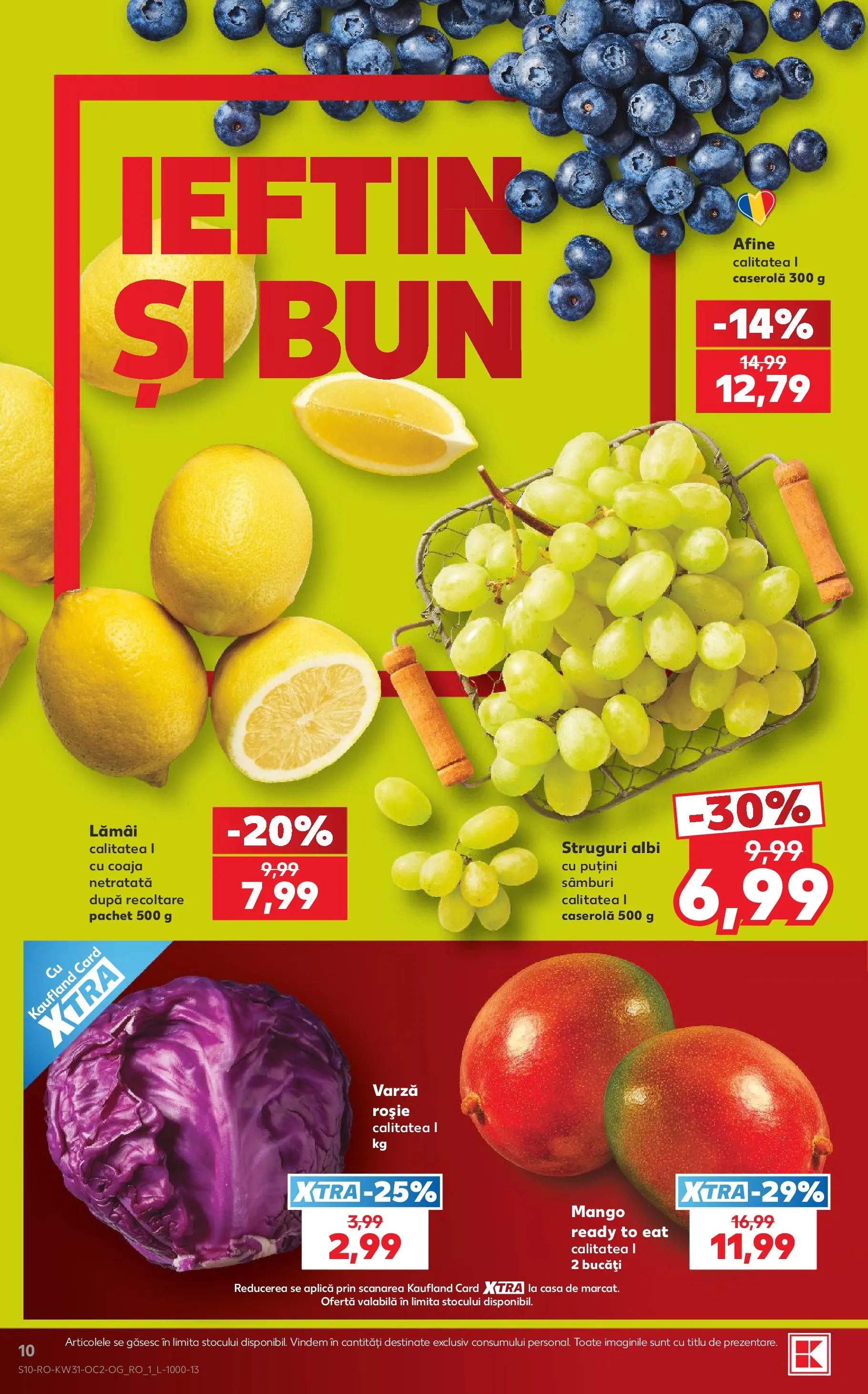 Catalog Kaufland 29 Iulie - 3 August 2026 | Pagina 10 | Produse: Varză, Struguri, Afine, Mango