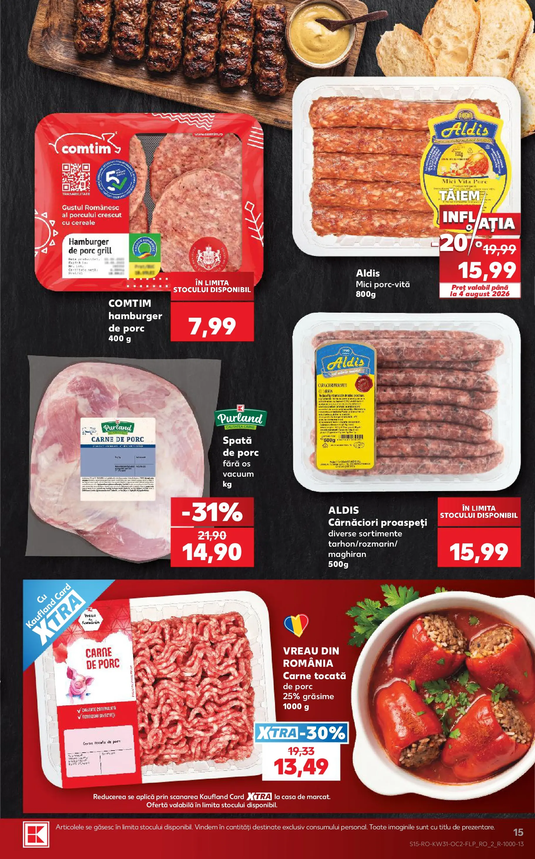 Catalog Kaufland 29 Iulie - 3 August 2026 | Pagina 15 | Produse: Grill, Carne De Porc, Carne tocată, Cereale