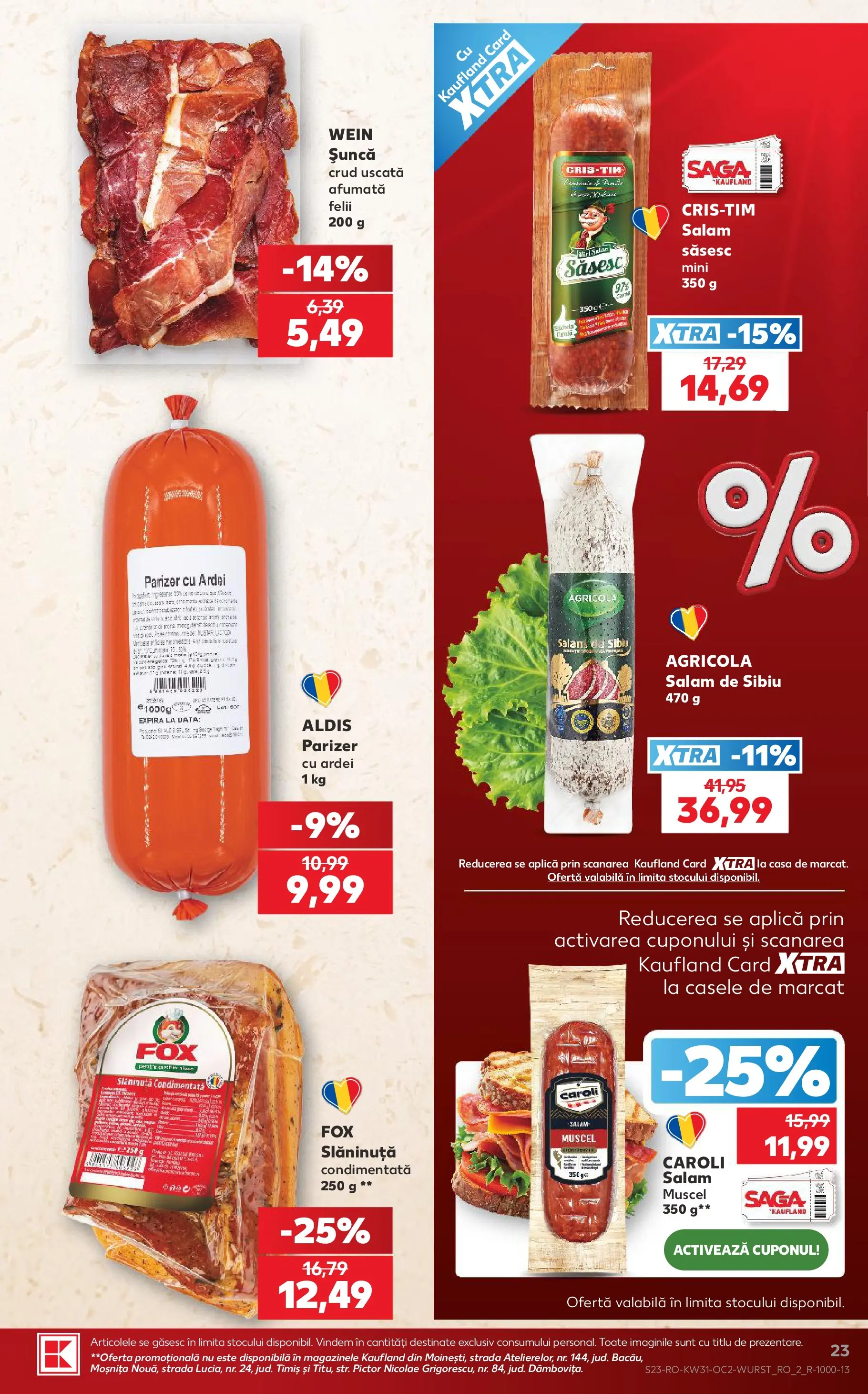 Catalog Kaufland 29 Iulie - 3 August 2026 | Pagina 23 | Produse: Ardei, Salam, Șuncă, Parizer