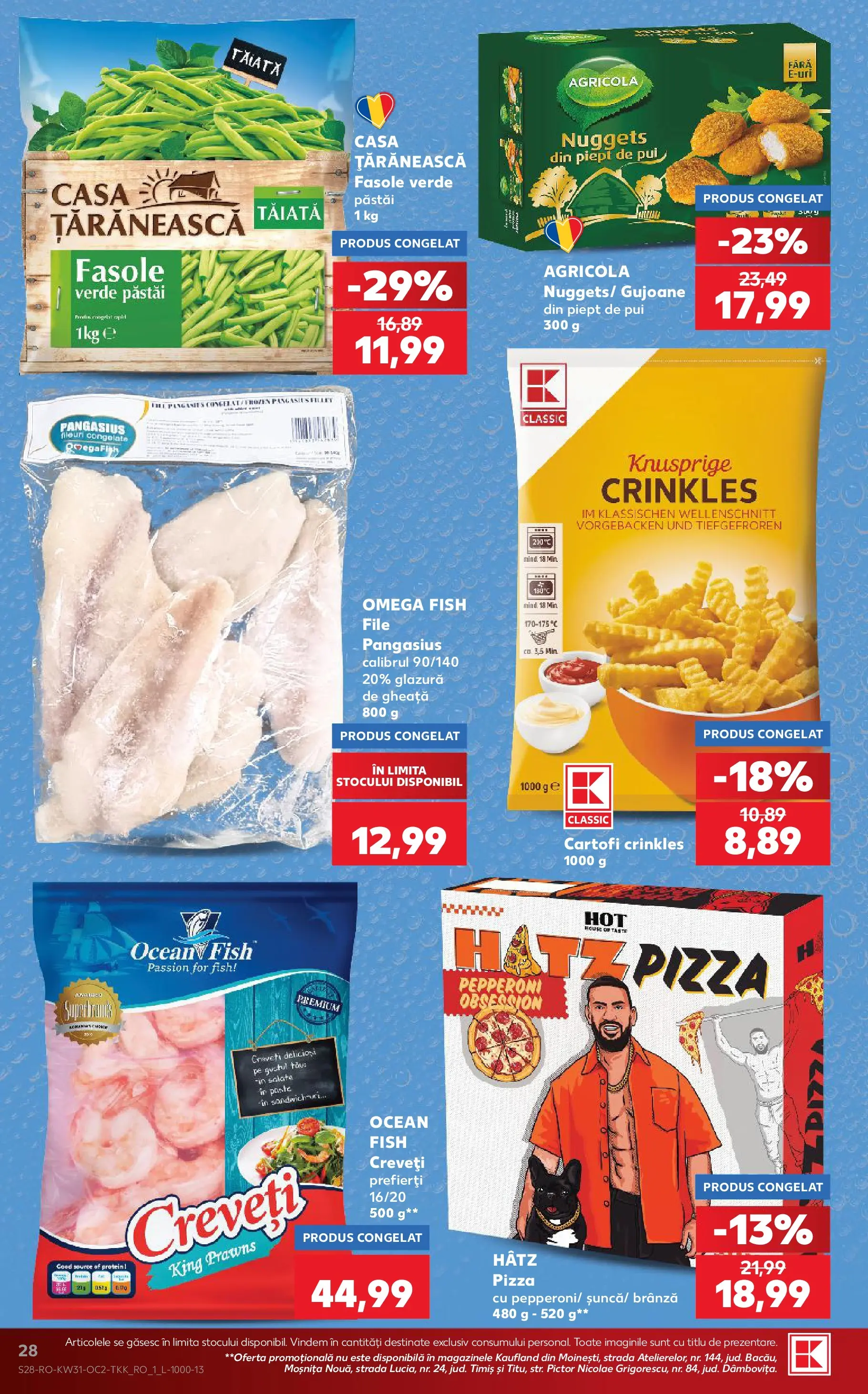 Catalog Kaufland 29 Iulie - 3 August 2026 | Pagina 28 | Produse: Pizza, Esmer şeker, Fasole verde, Paste