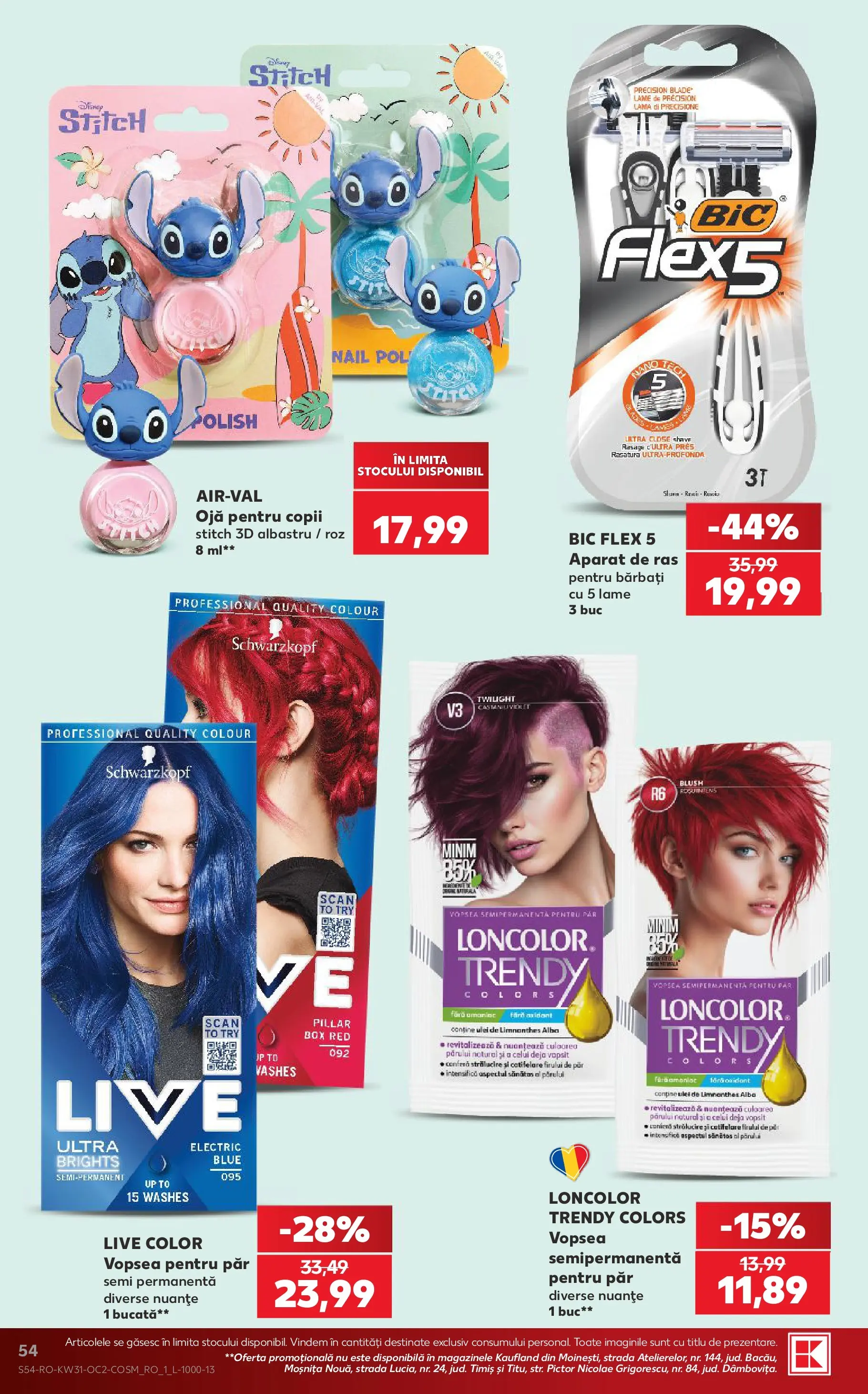 Catalog Kaufland 29 Iulie - 3 August 2026 | Pagina 54 | Produse: Aparat De Ras, Blush, Ulei, Ojă