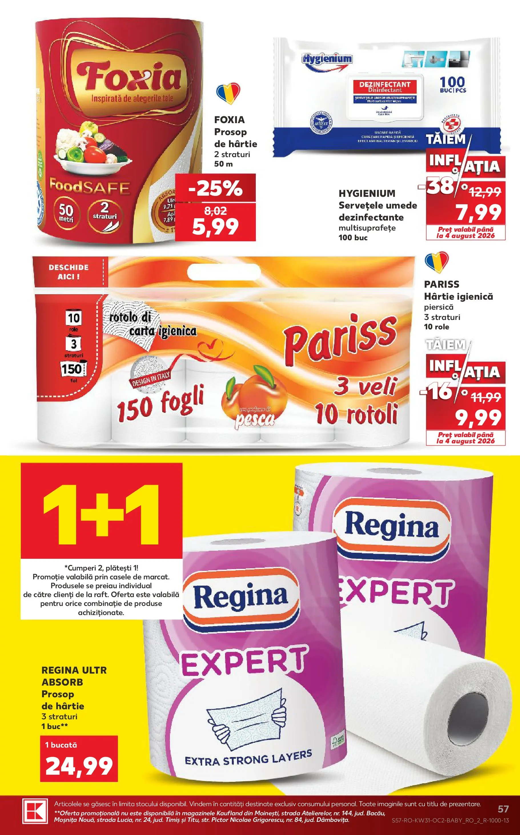 Catalog Kaufland 29 Iulie - 3 August 2026 | Pagina 57 | Produse: Piersică, Role, Șervețele umede