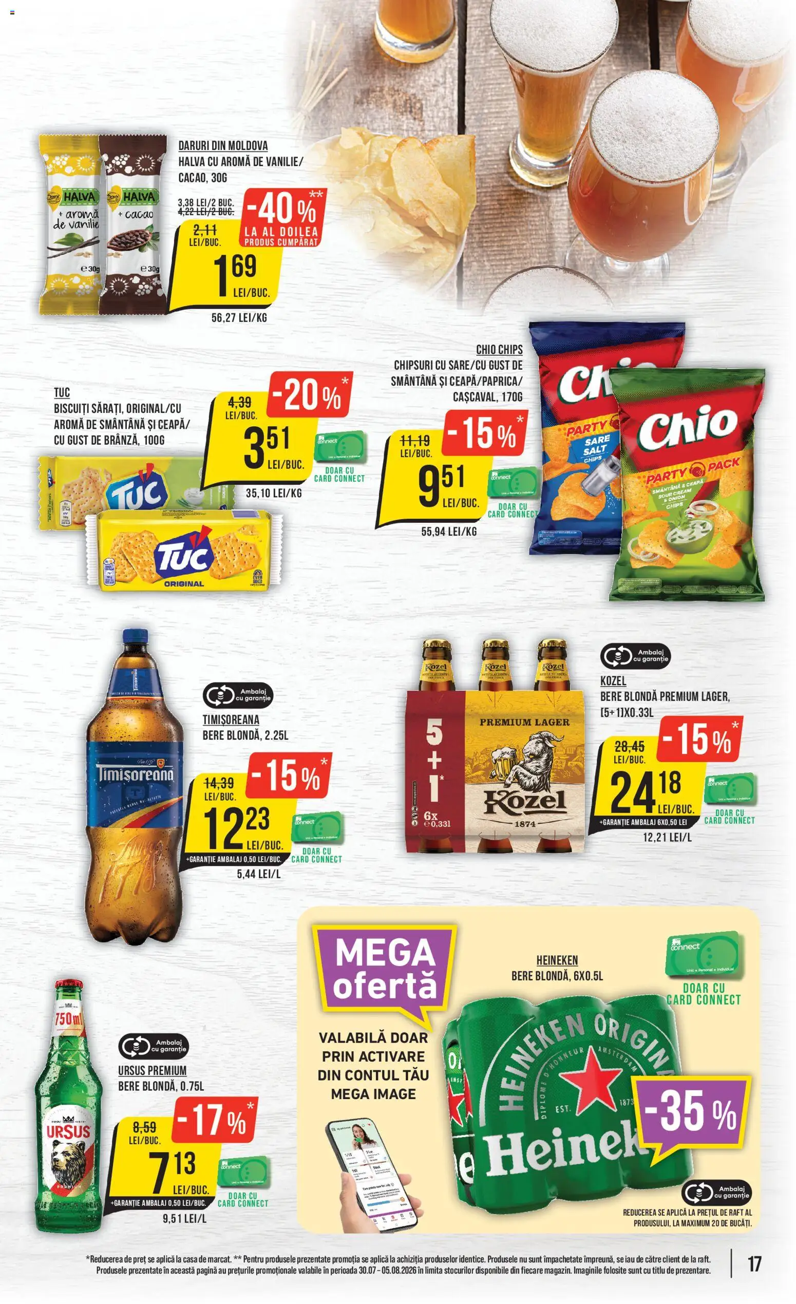 Catalog Mega Image 30 Iulie - 4 August 2026 | Pagina 17 | Produse: Raft, Bere, Biscuiți, Sare